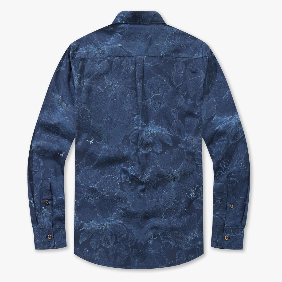 Indigo Floral Elephant Whisper Long Sleeve Shirt