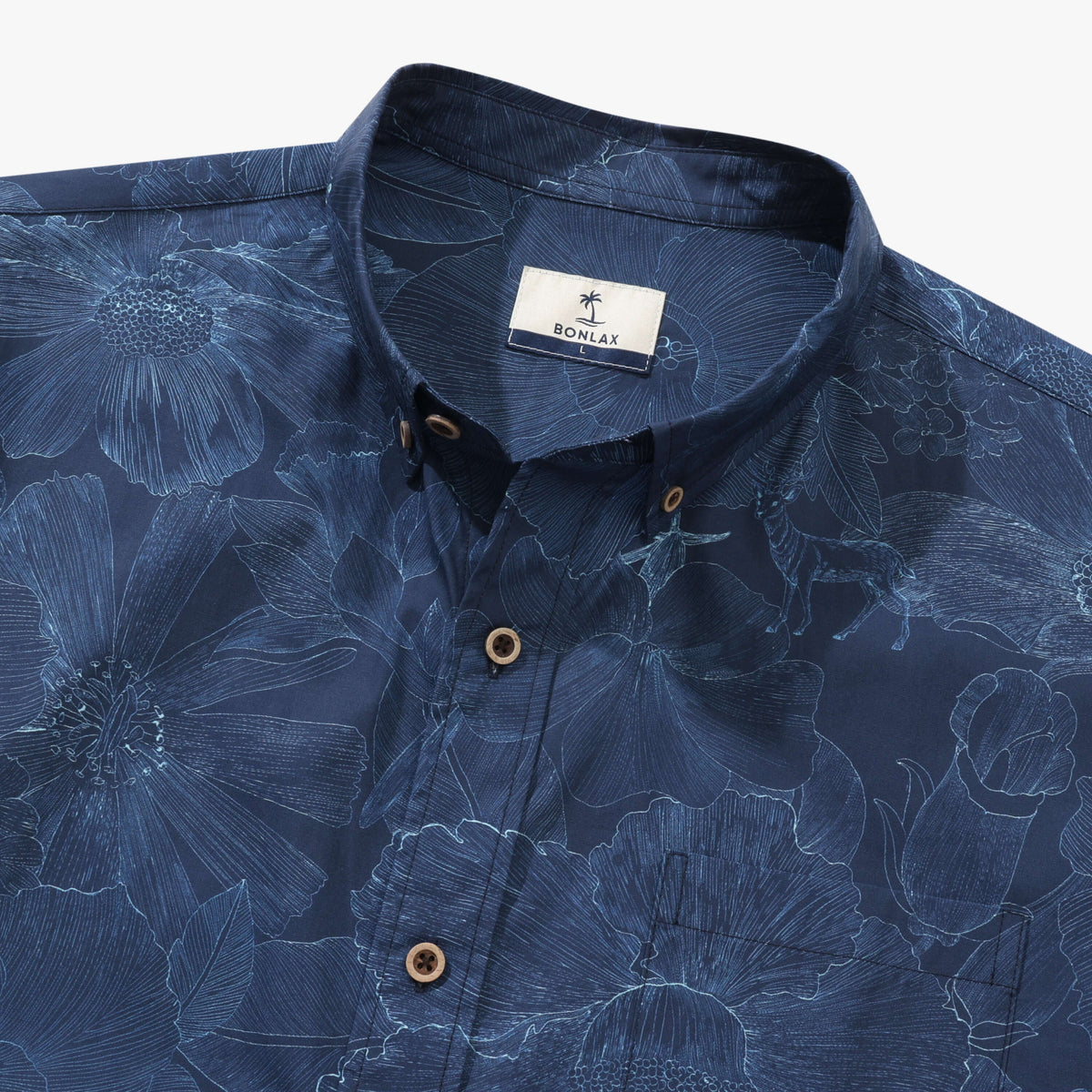 Indigo Floral Elephant Whisper Long Sleeve Shirt