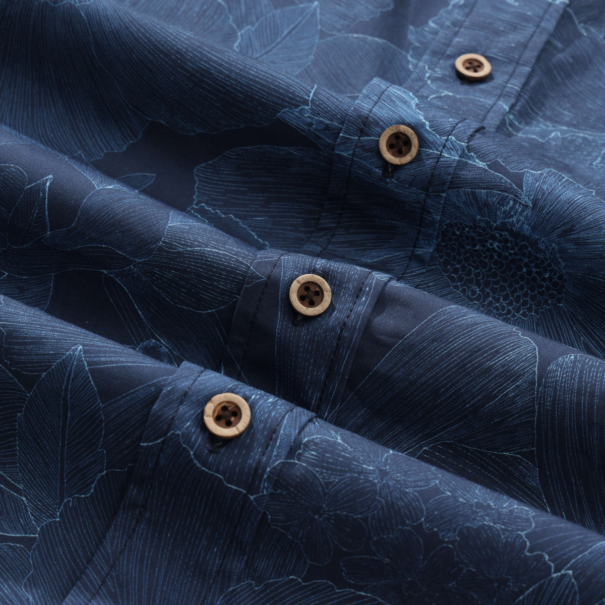 Indigo Floral Elephant Whisper Long Sleeve Shirt