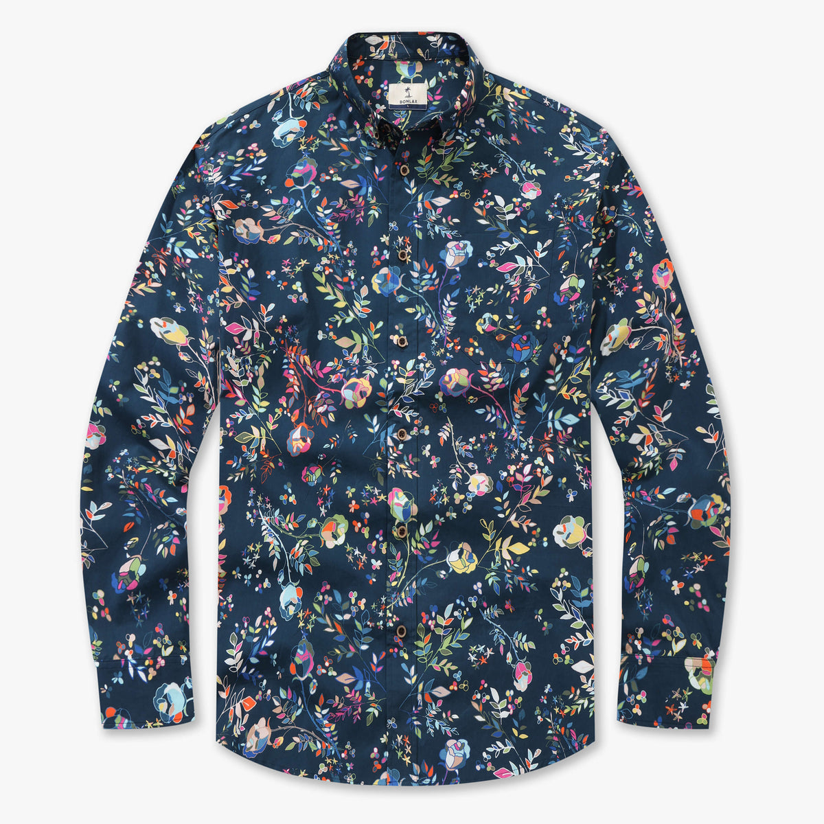 Multi-colored Floral Long Sleeve Shirt