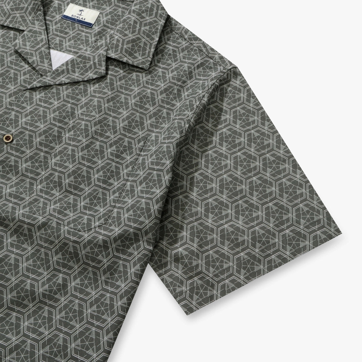 Basic Geometric Camp Shirt