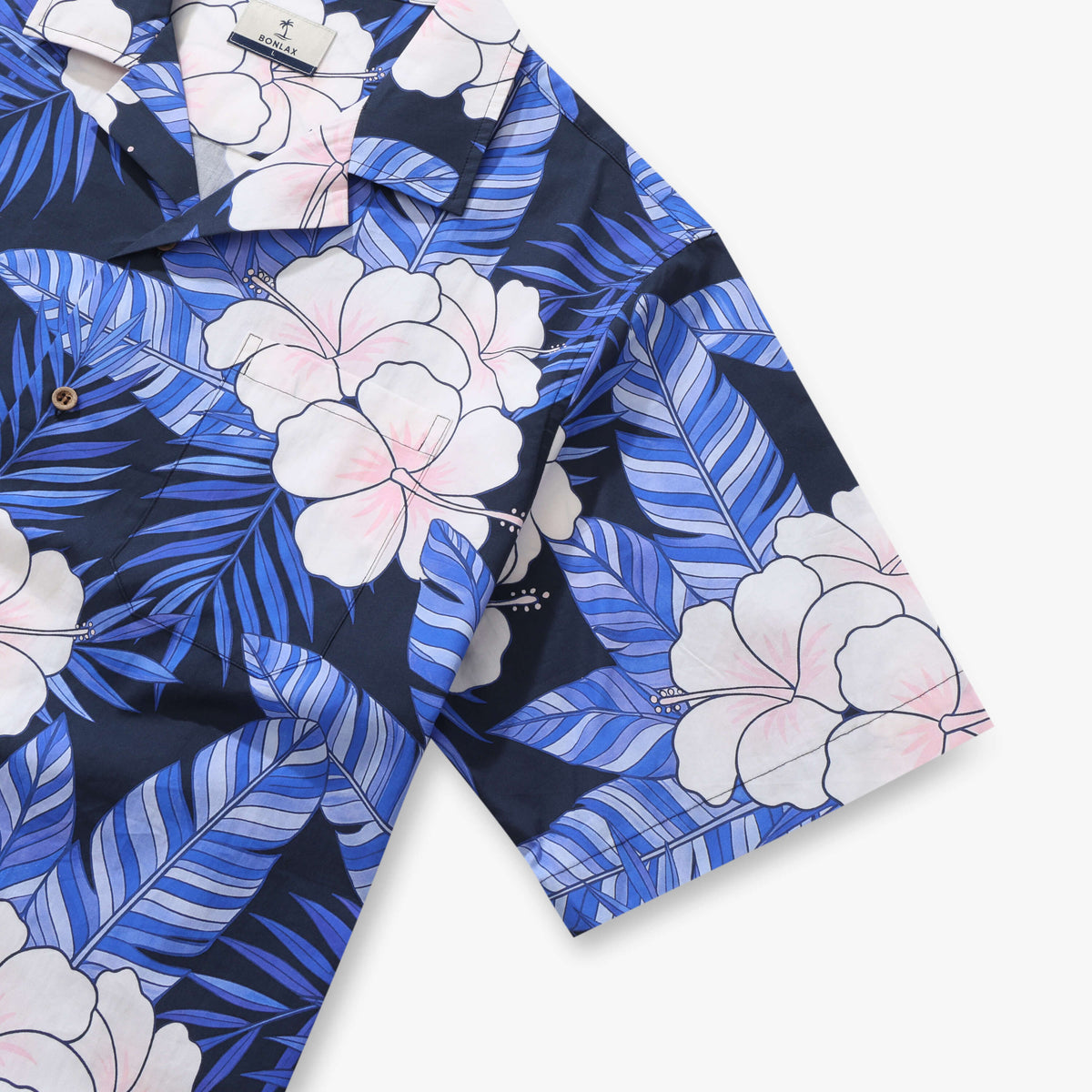 Moonlit Hibiscus Camp Shirt