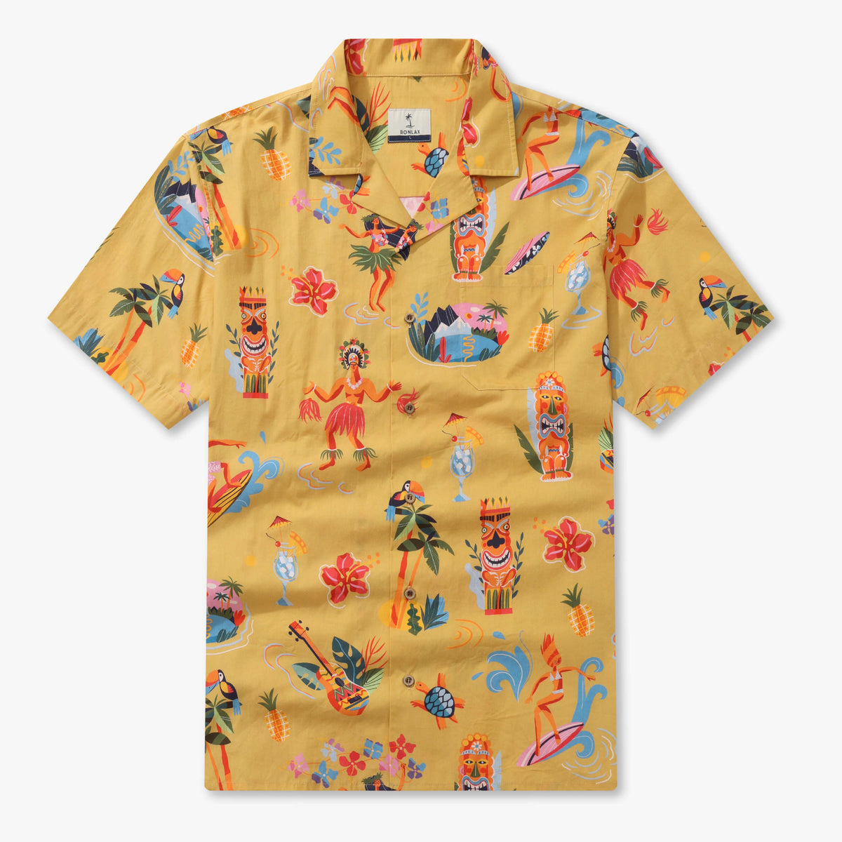 Retro Tiki Luau Hawaiihemd