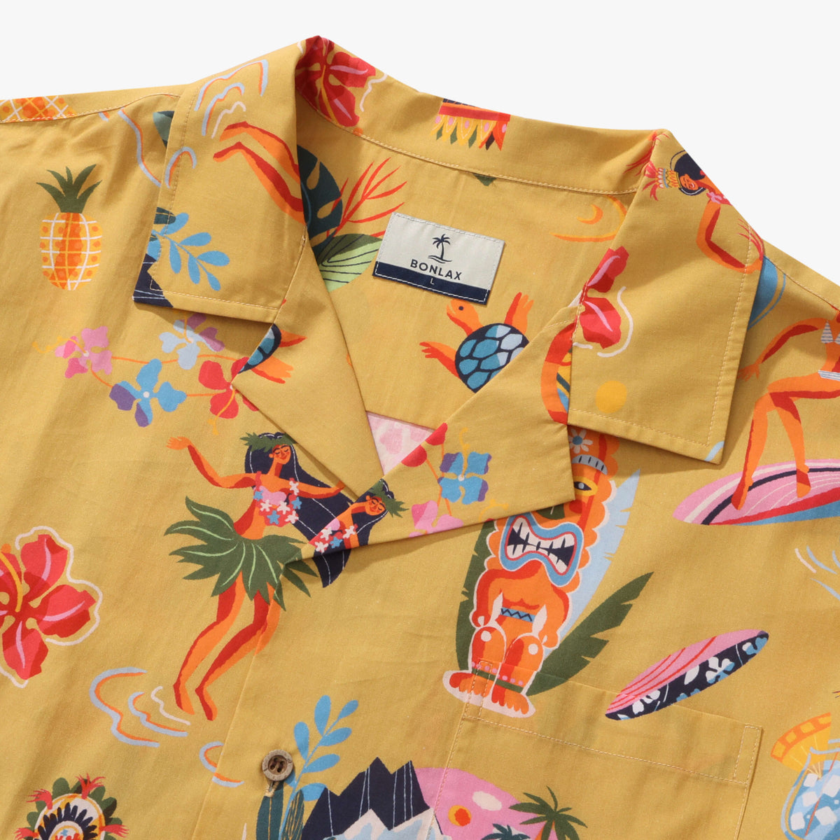 Retro Tiki Luau Hawaiihemd