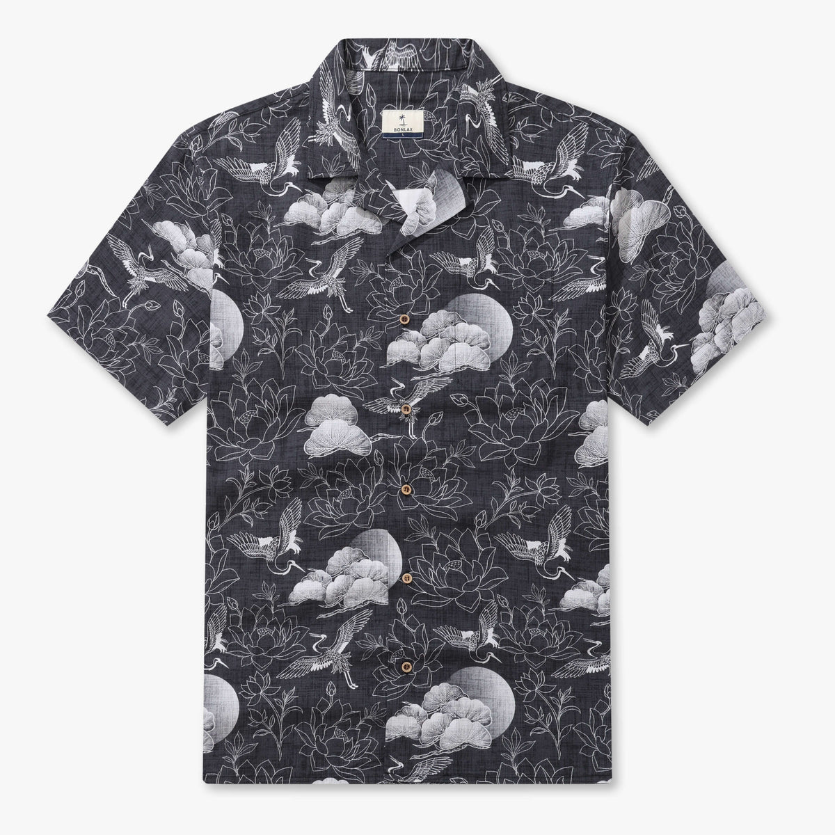 Ethereal Crane & Bloom Camp Shirt