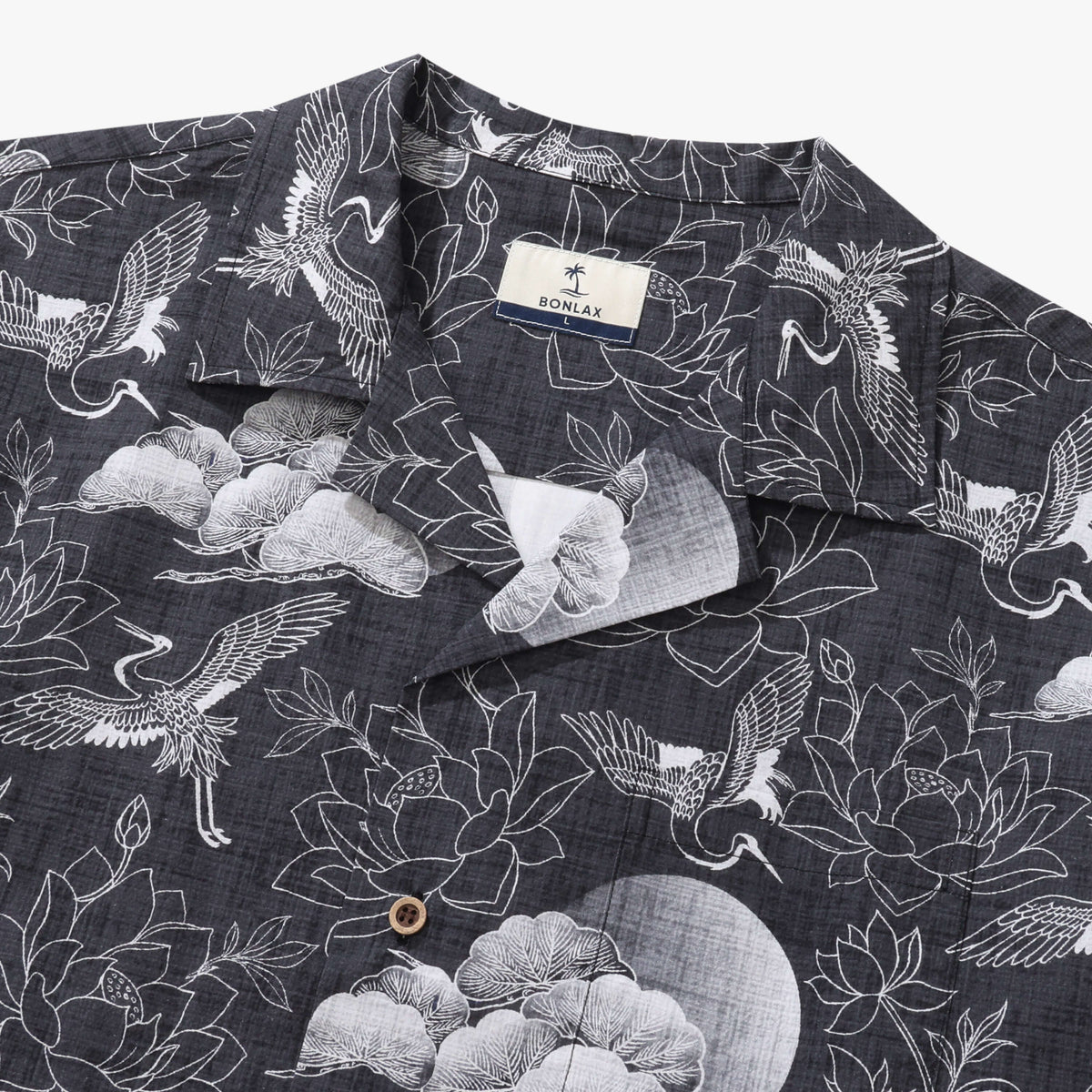 Ethereal Crane & Bloom Camp Shirt