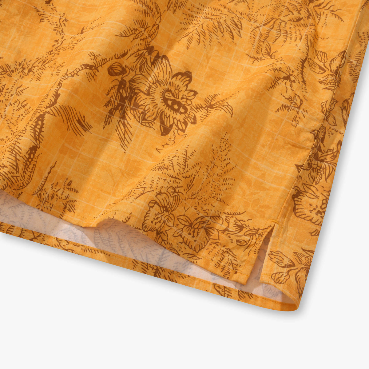 Monochromatic Botanical Toile Camp Shirt