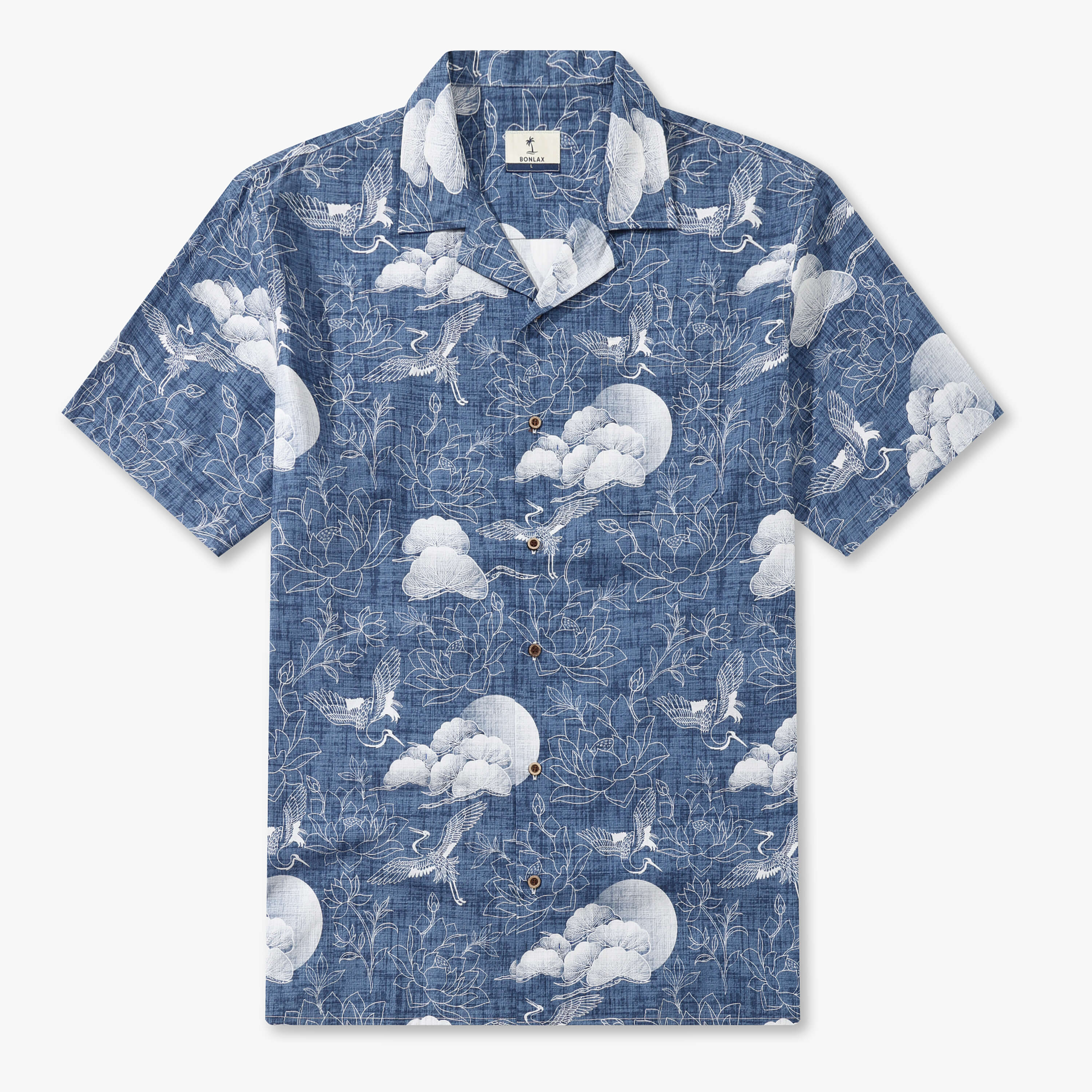 Ethereal Crane & Bloom Camp Shirt