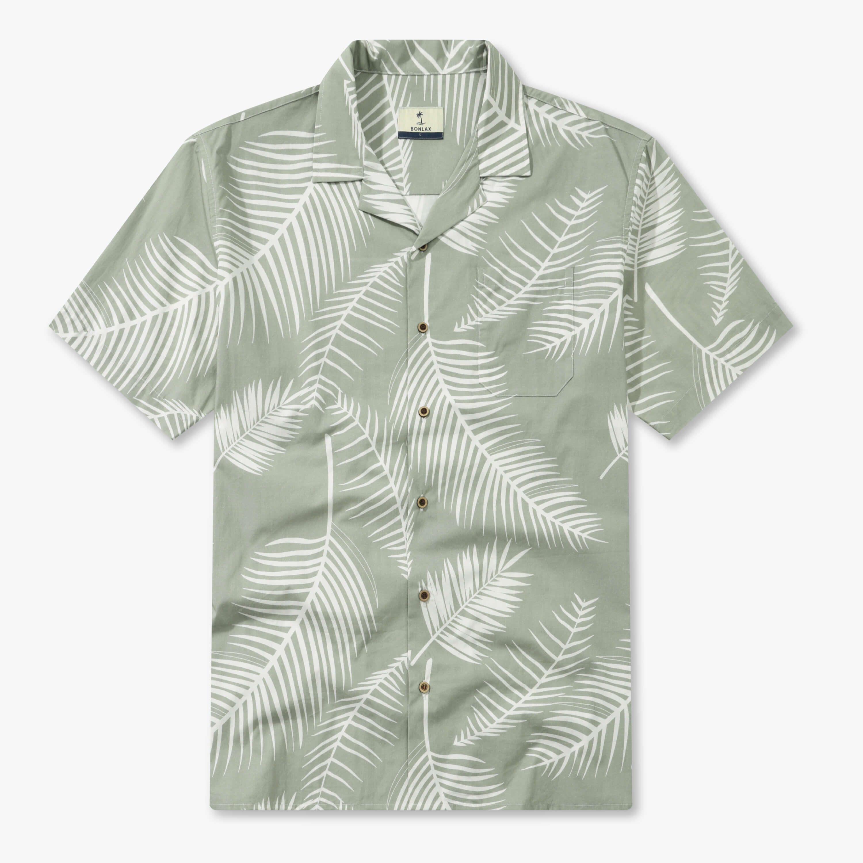Tropical Leaf Palms Camp Shirt