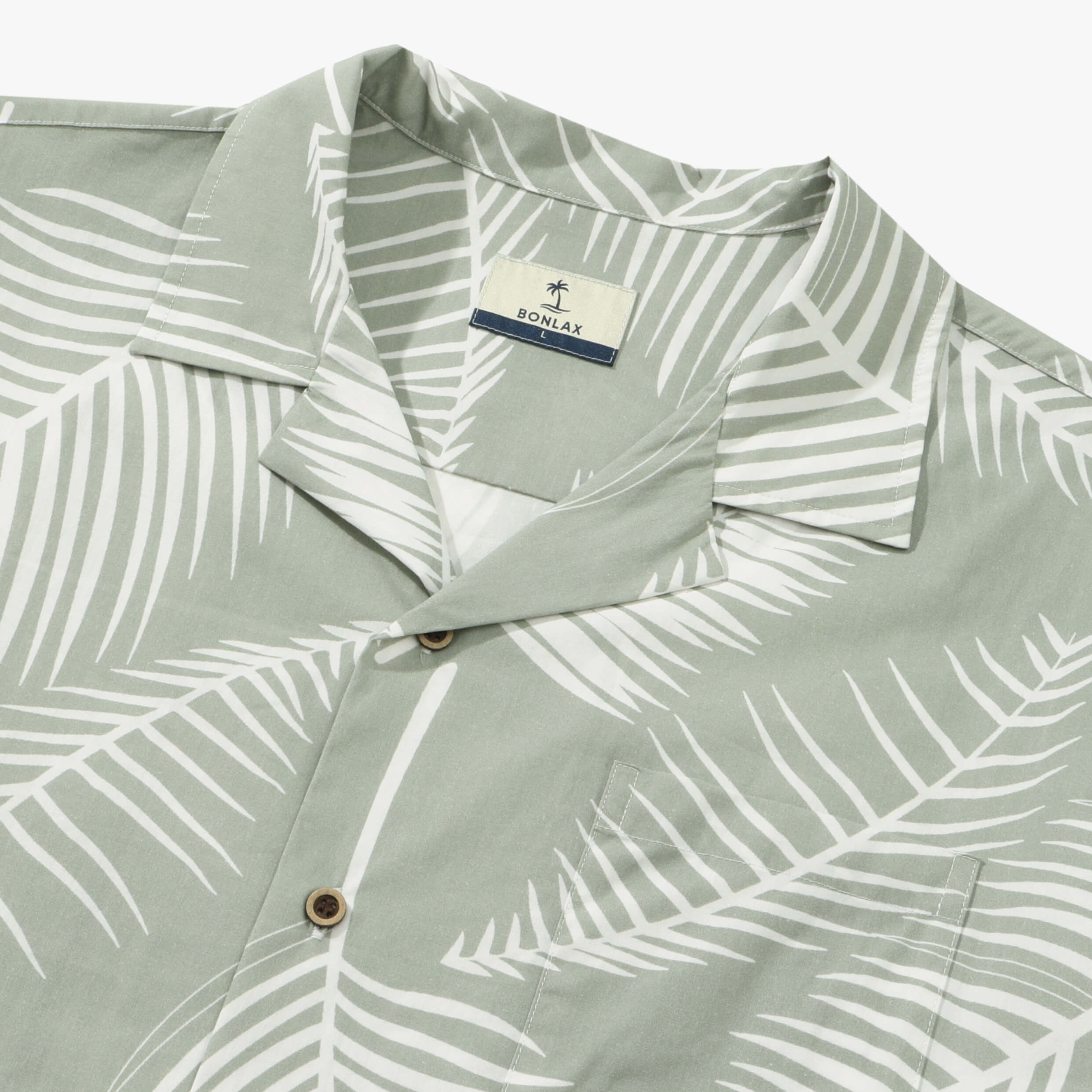 Tropical Leaf Palms Camp Shirt