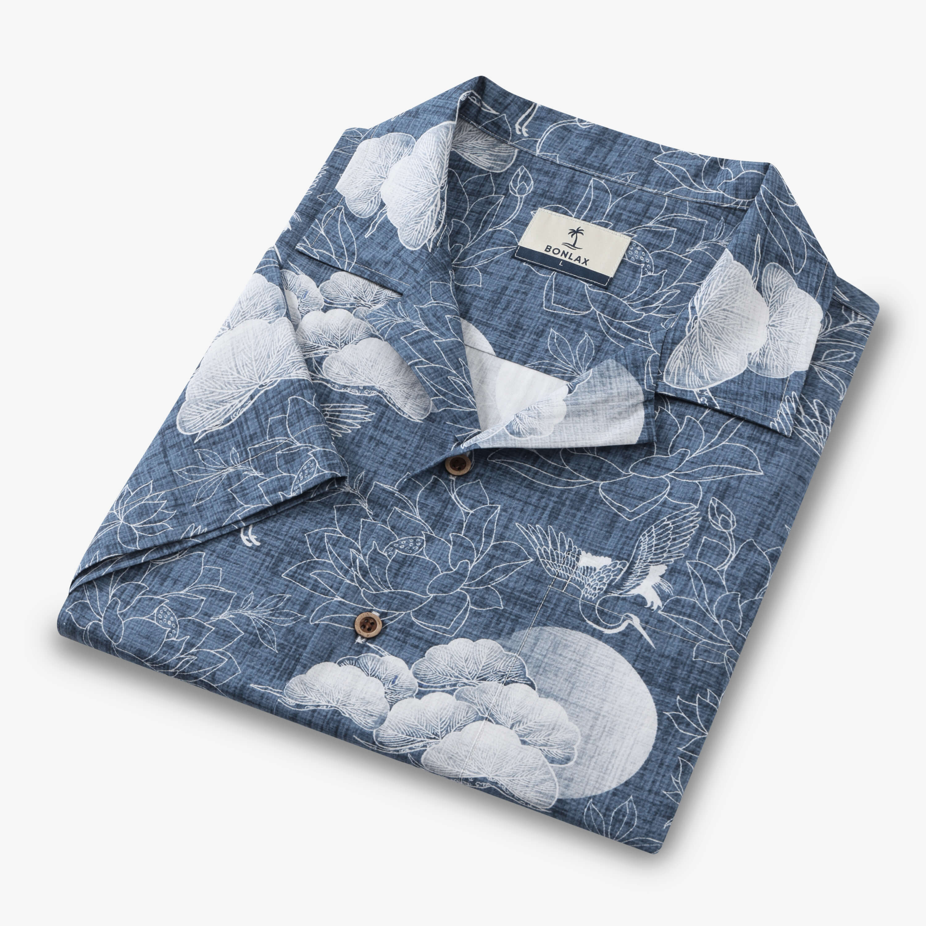 Ethereal Crane & Bloom Camp Shirt