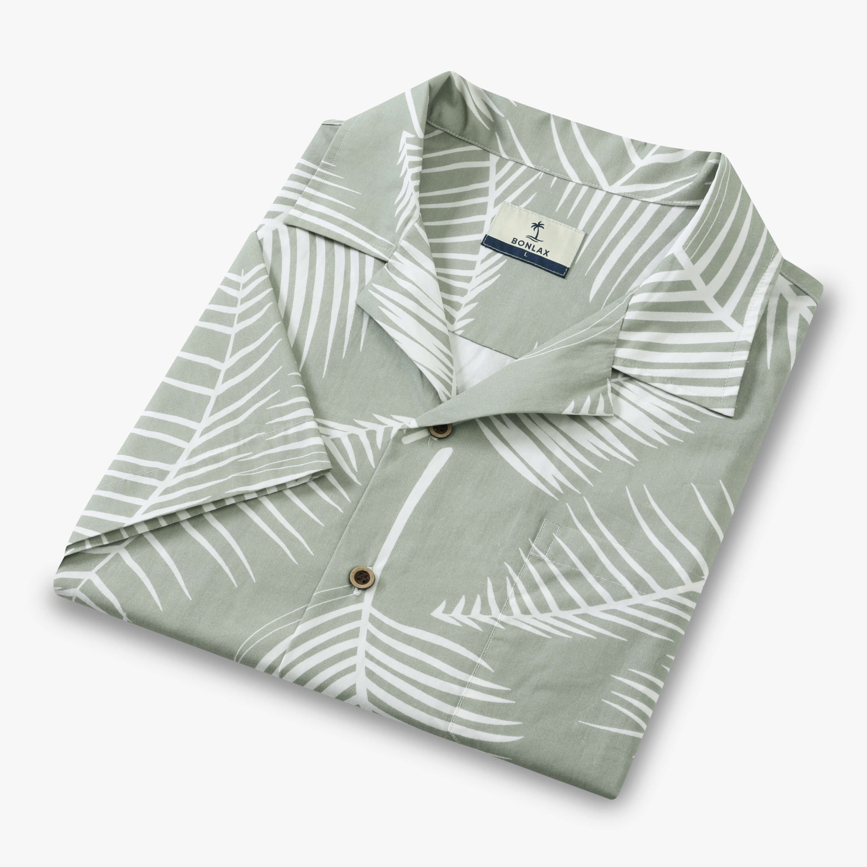 Tropical Leaf Palms Camp Shirt