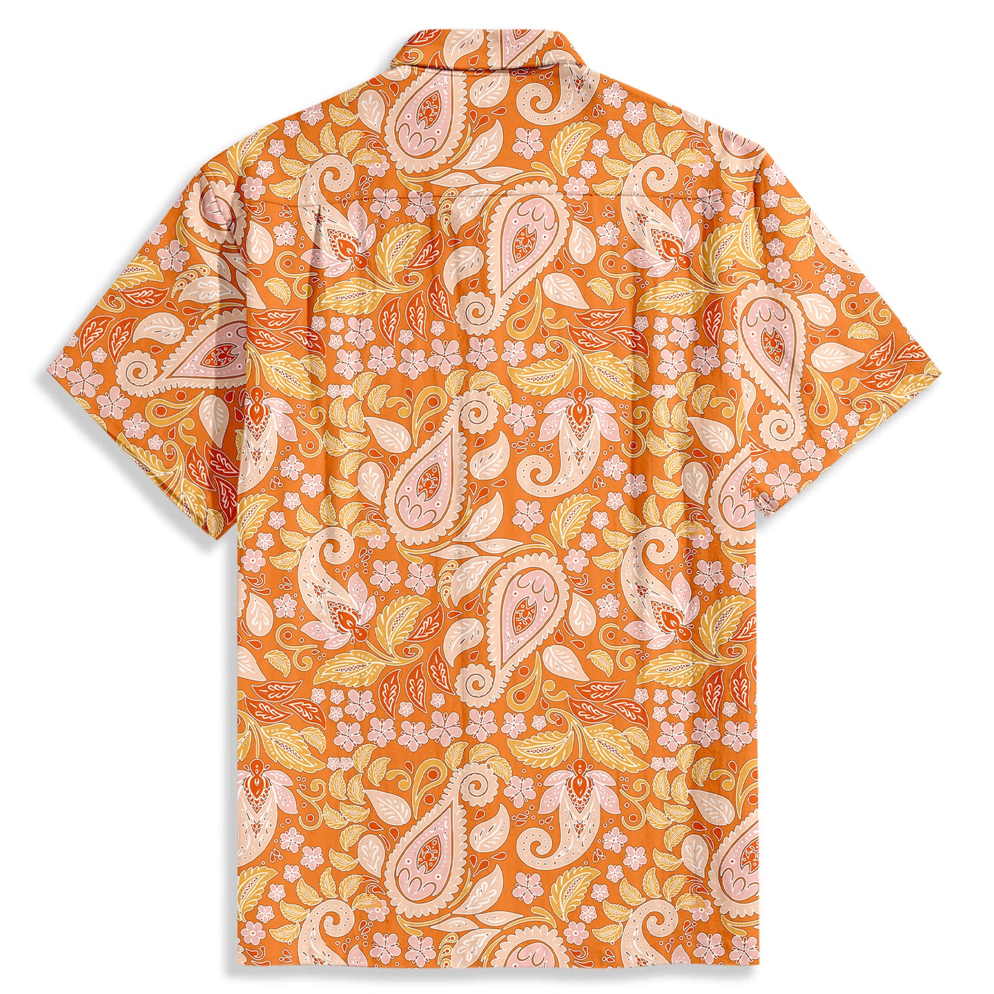 Ethnic Paisley Print Short Sleeve Shirt - Bonlax