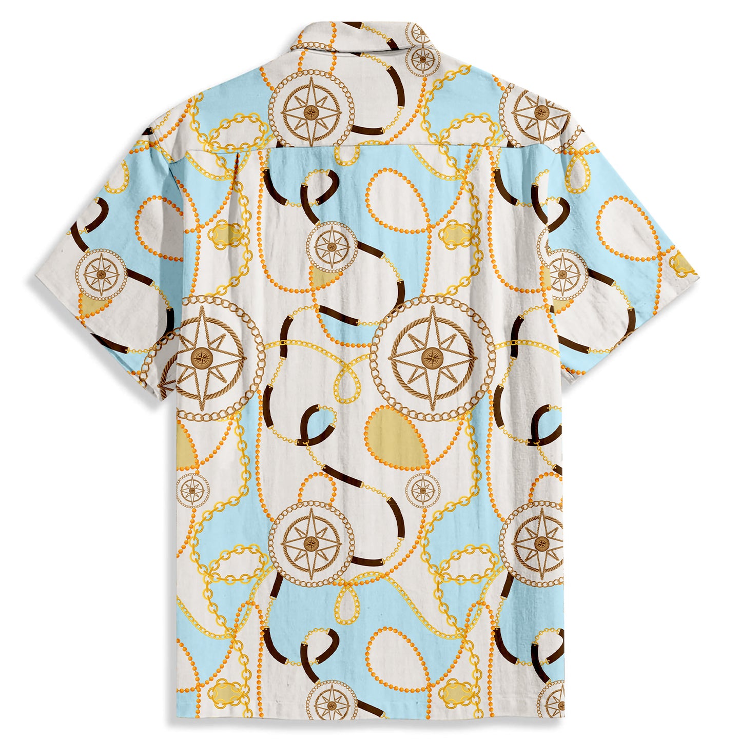 Gear Chain Print Short Sleeve Shirt - Bonlax