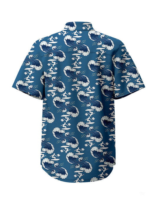 Sea Surfing Hawaiian Shirt - Bonlax