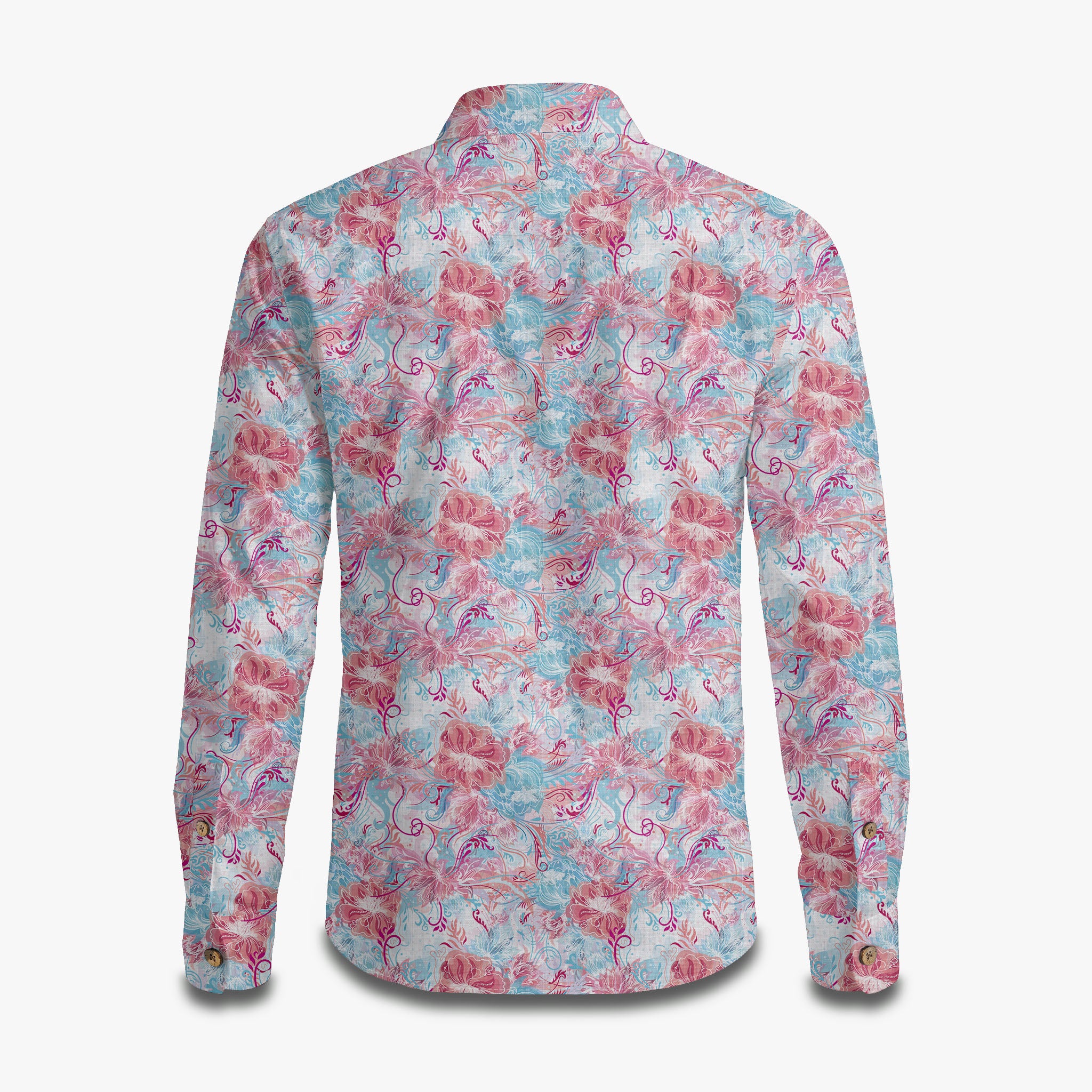 Graffiti Watercolor Print Long Sleeve Shirt