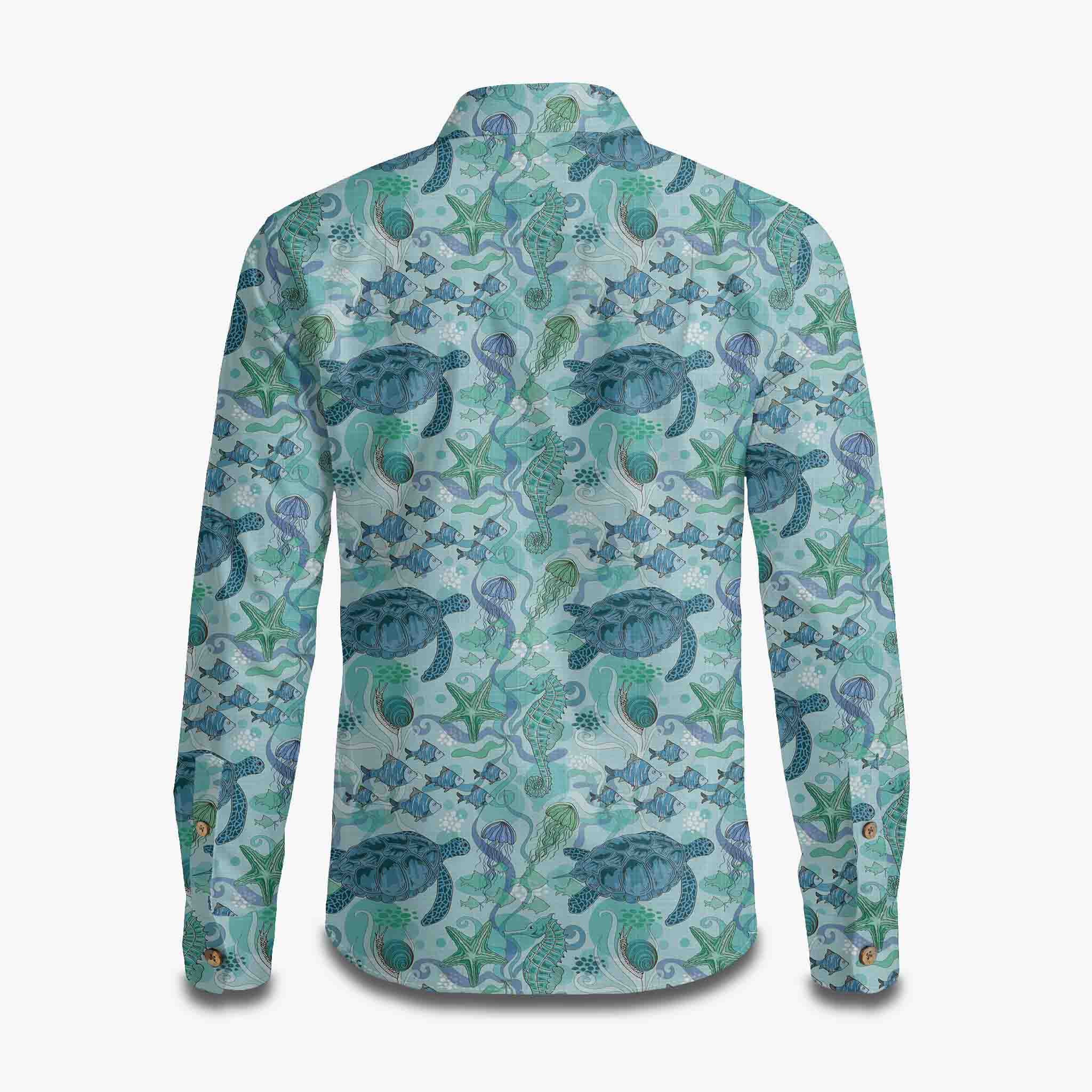 Sea Turtle Jellyfish Long Sleeve Shirt