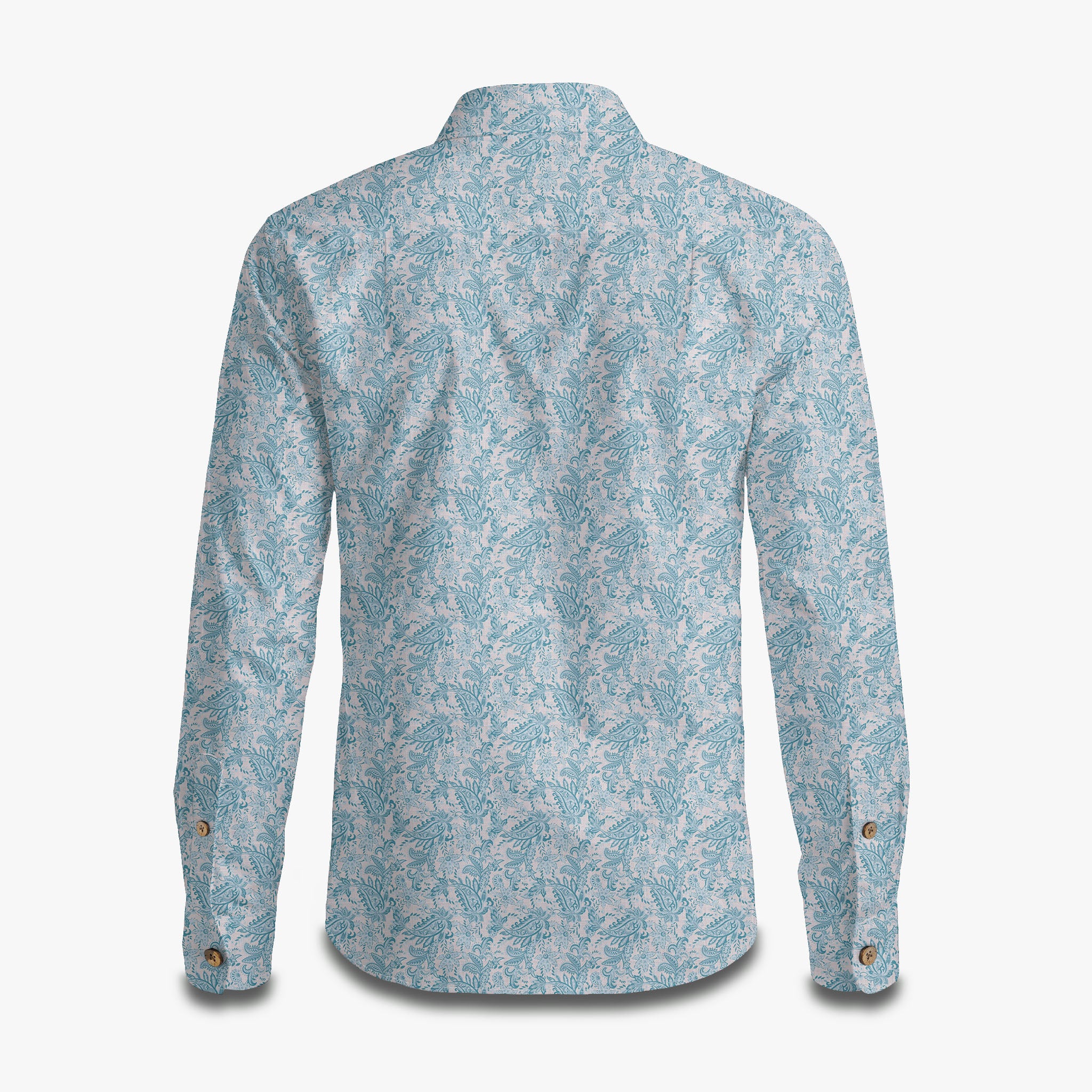 Hand Drawn Paisley Print Long Sleeve Shirt
