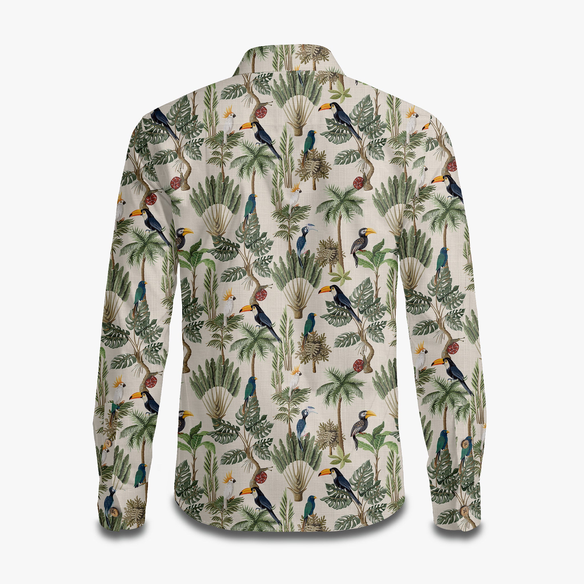 Cheese Vine & Toucan Print Long Sleeve Shirt