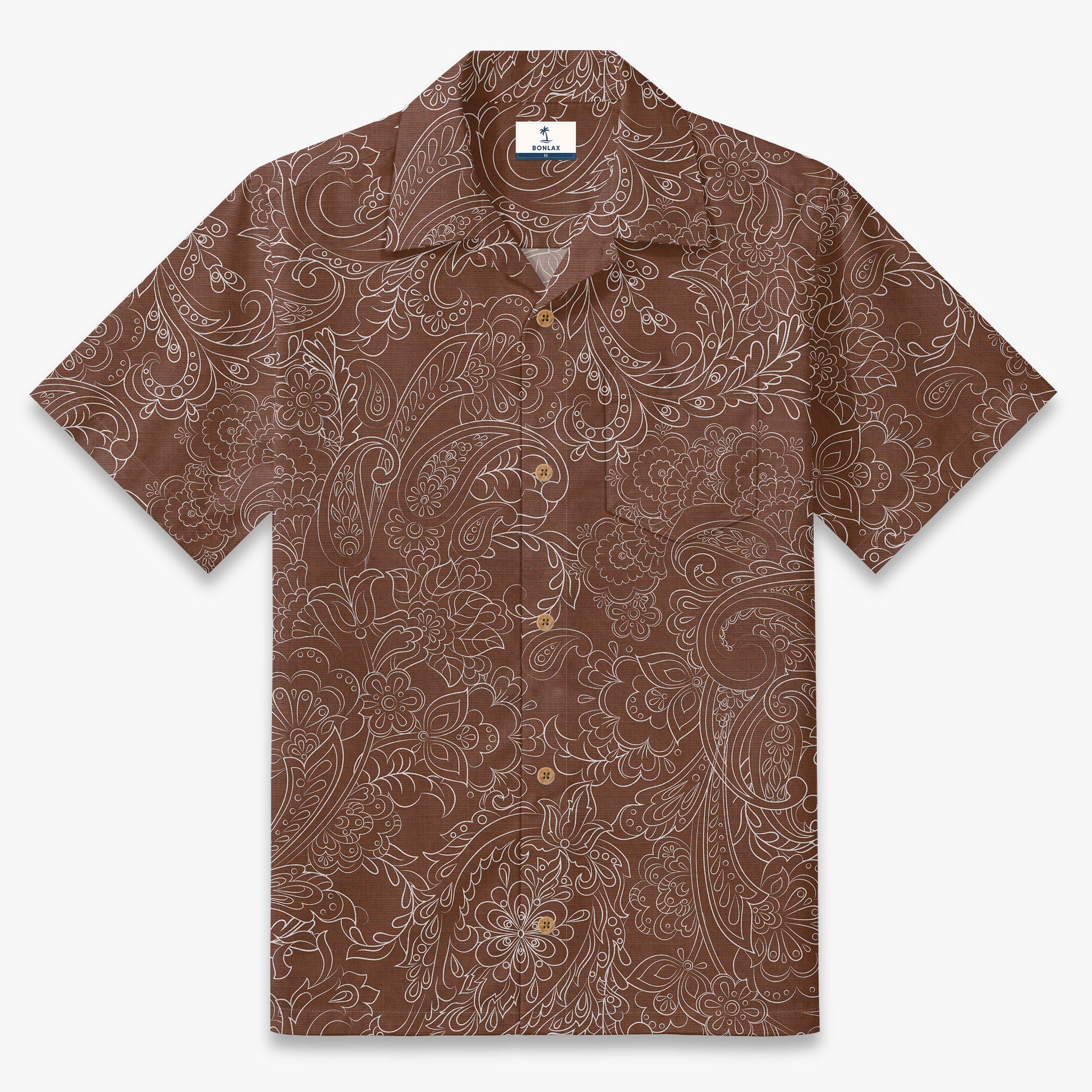 Cocoa Paisley Vintage Camp Shirt