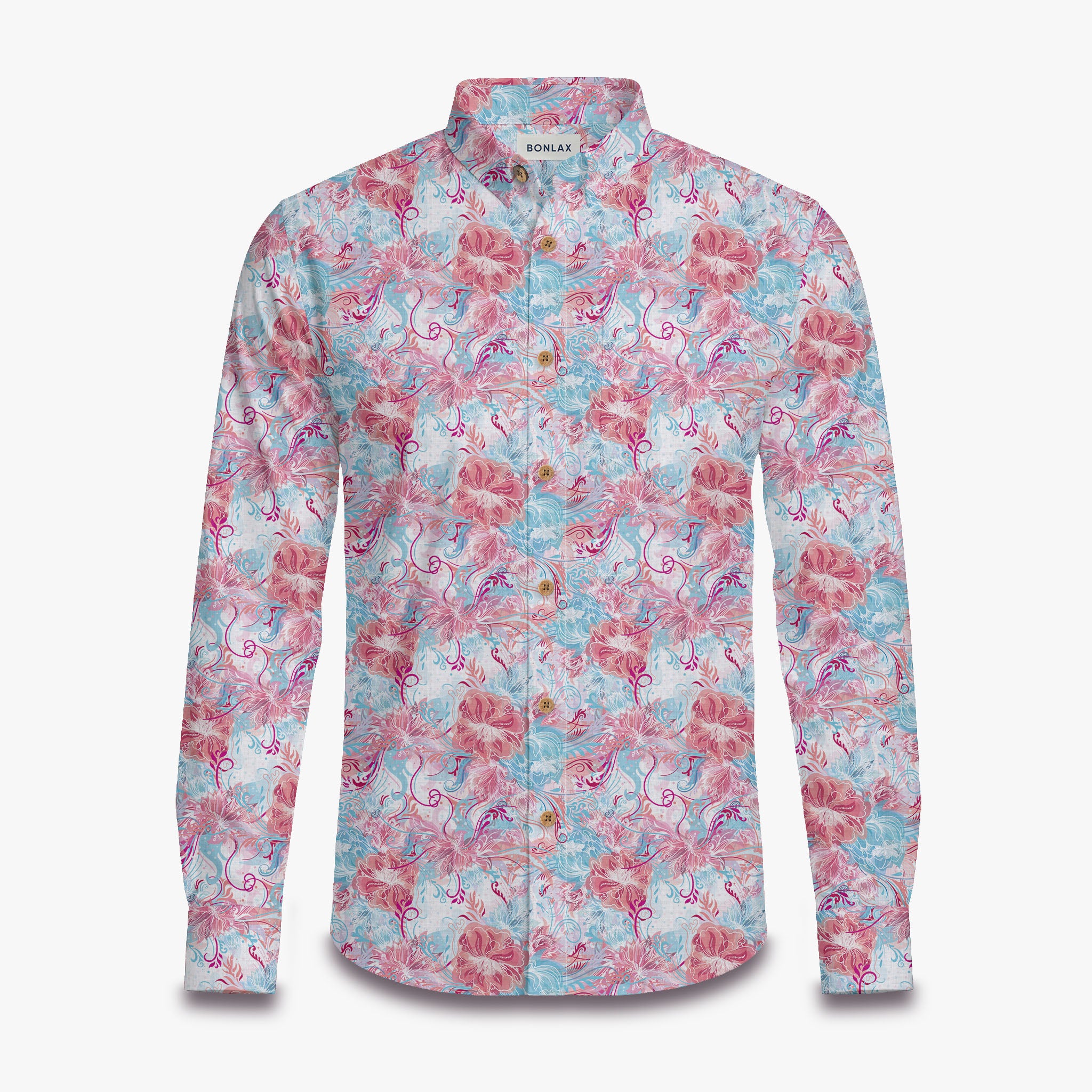 Graffiti Watercolor Print Long Sleeve Shirt
