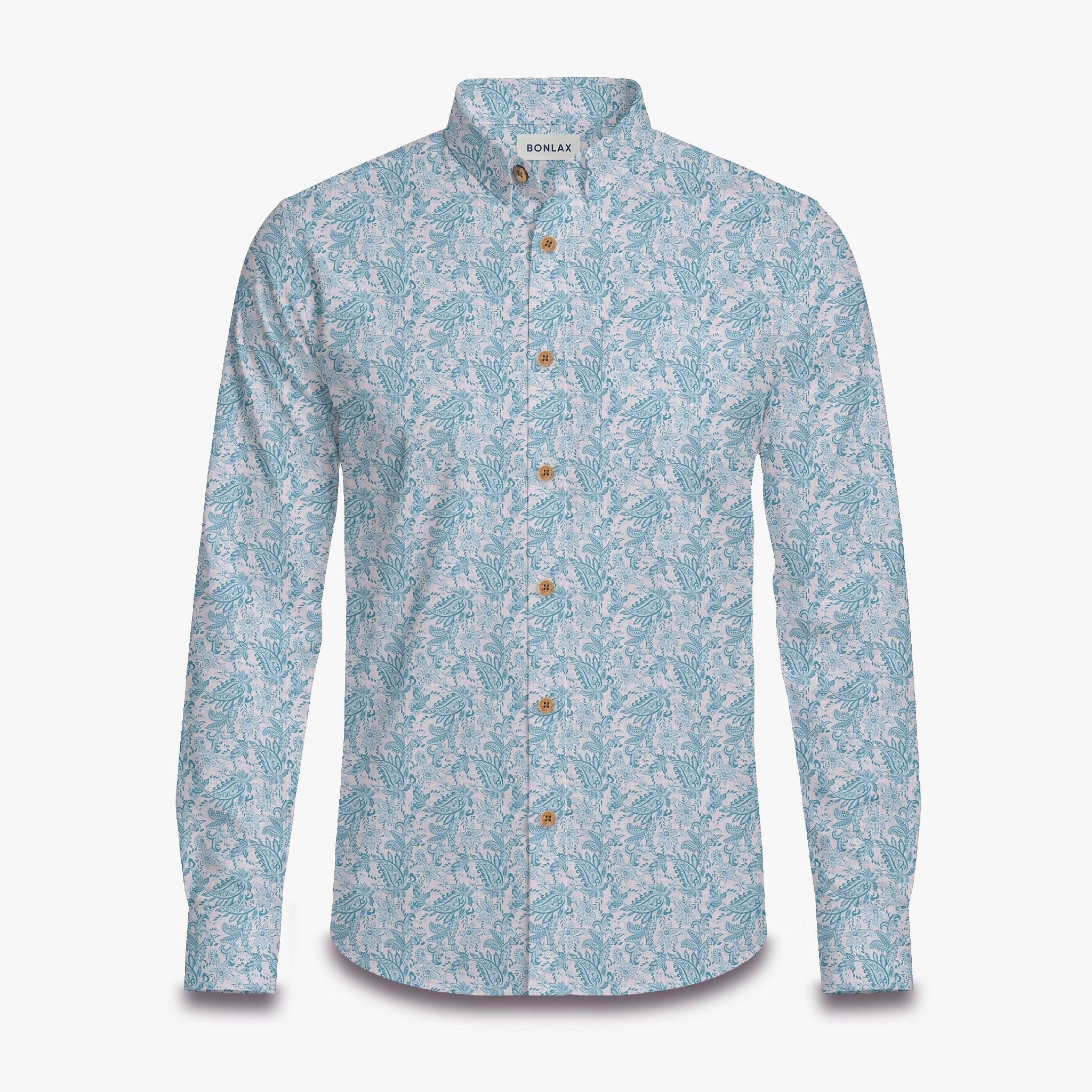 Hand Drawn Paisley Print Long Sleeve Shirt