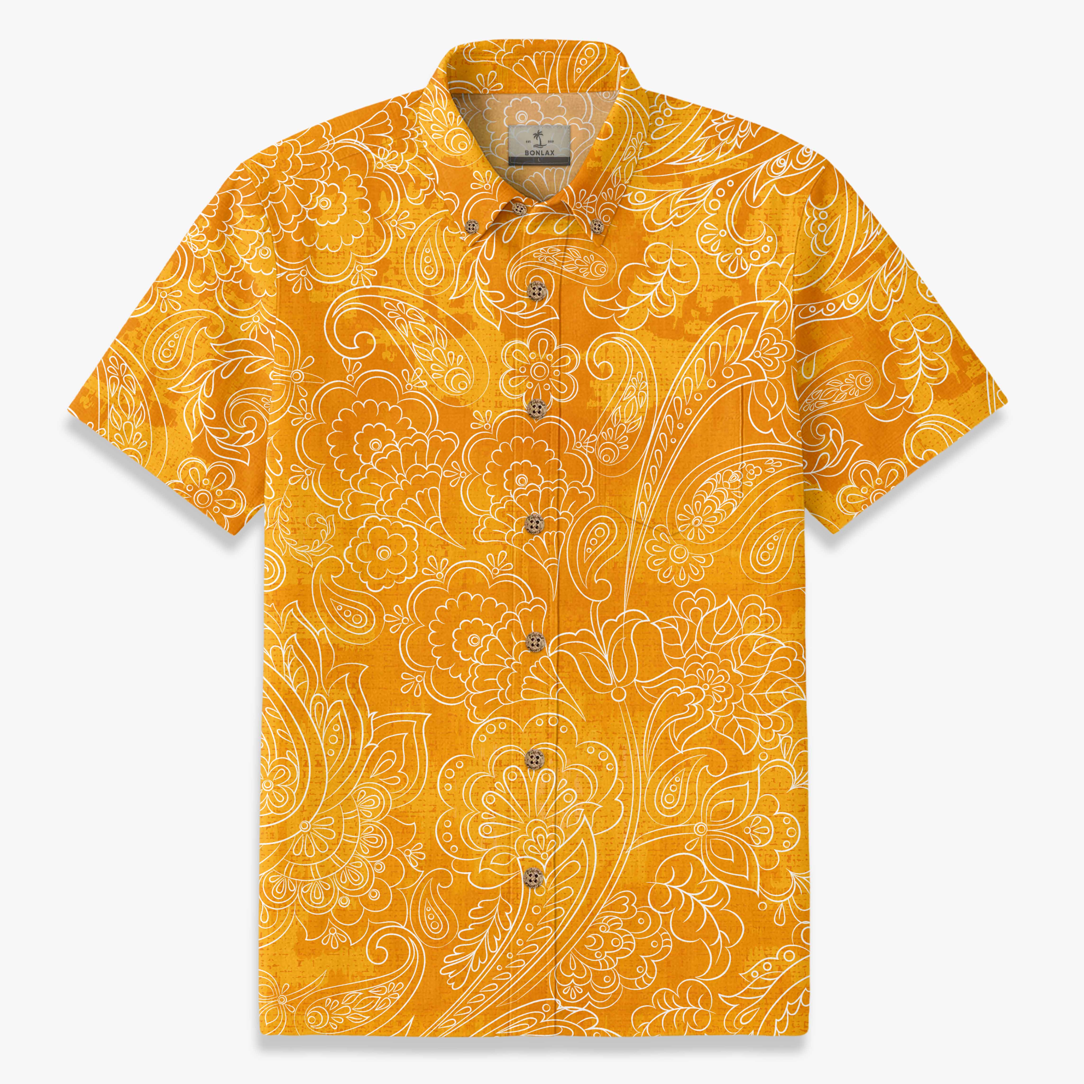 Cocoa Paisley Vintage Short-Sleeve