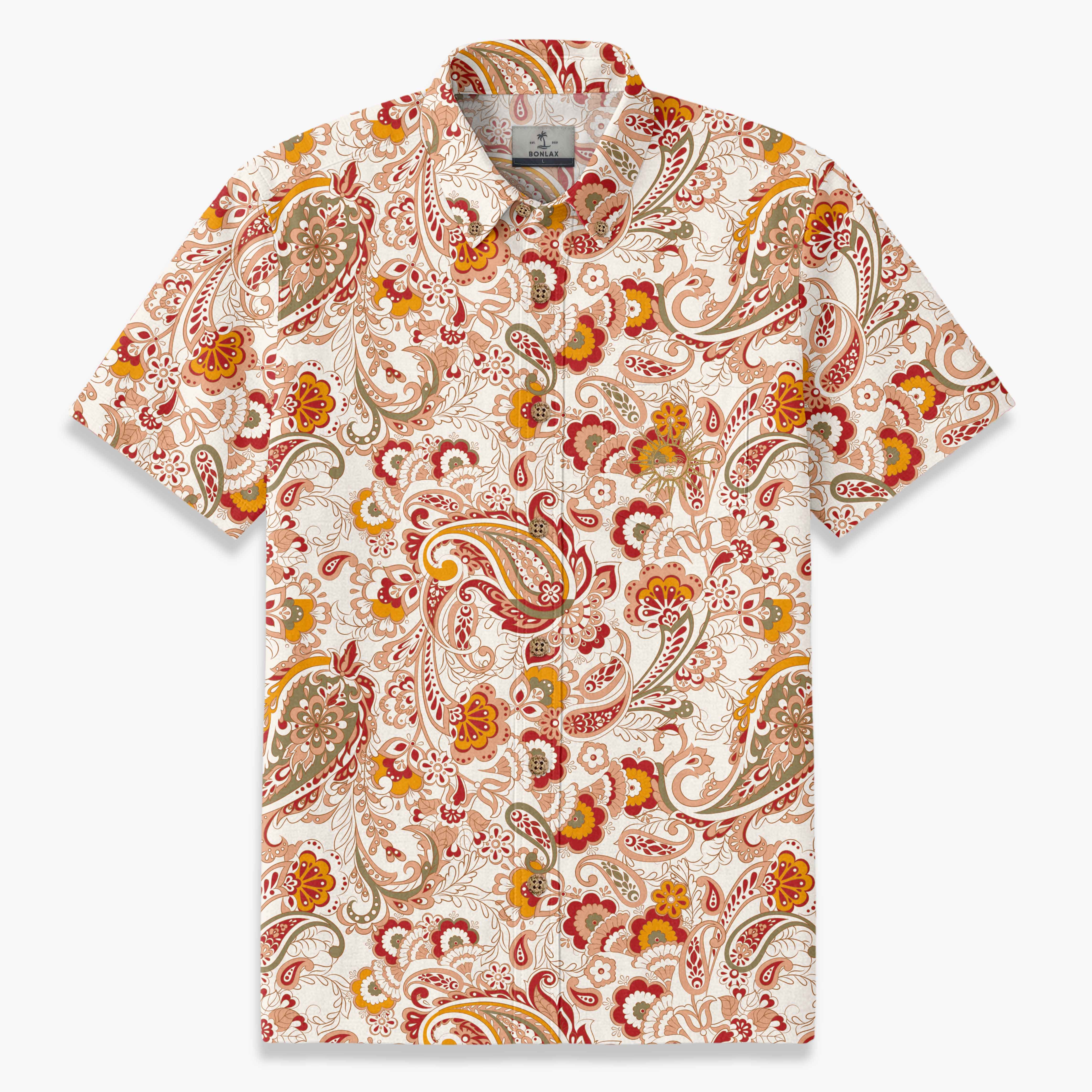 Bohemian Paisley Resort Shirt