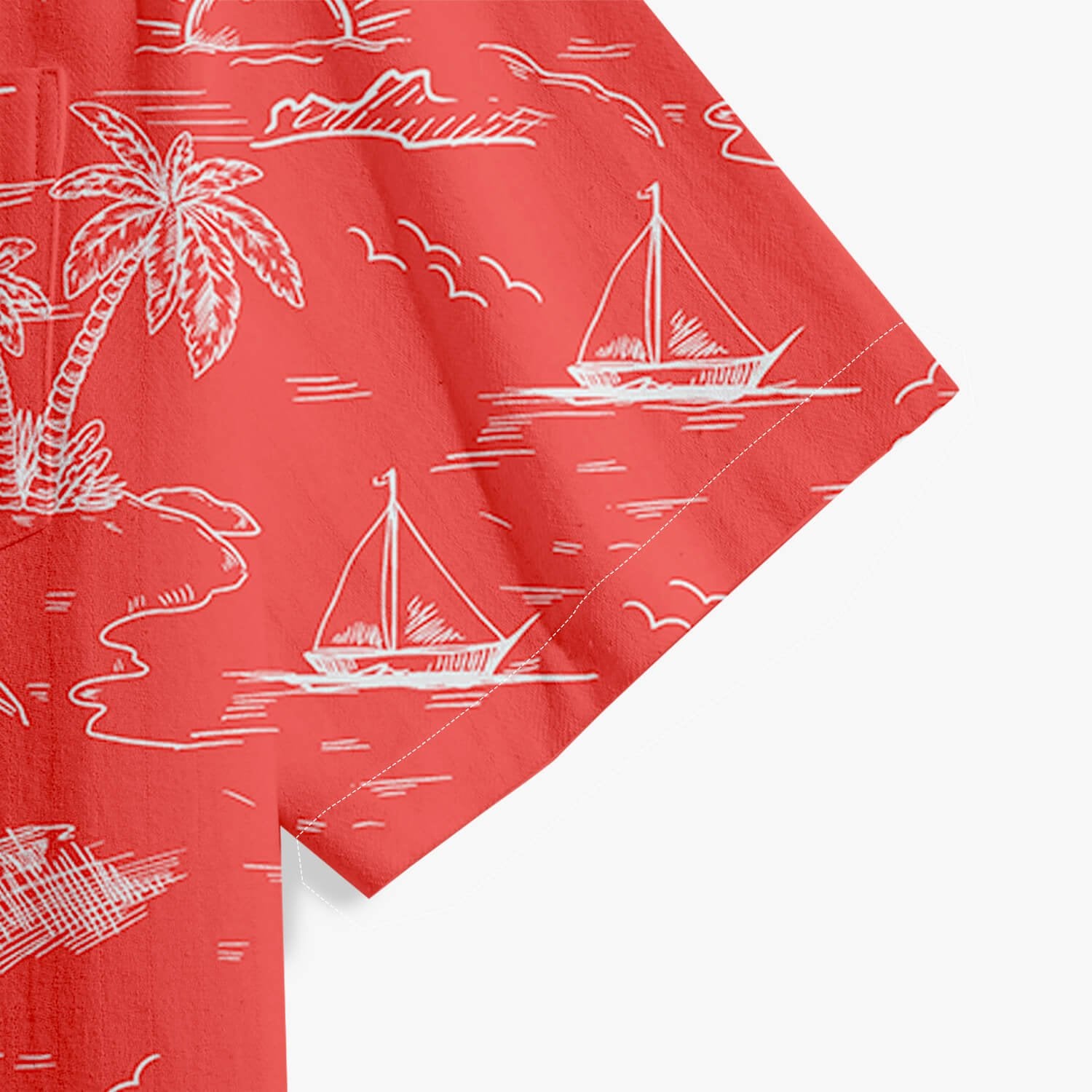 Men's Coconut Tree Sunset Hawaiian Shirt | Tropical Beach Wear
