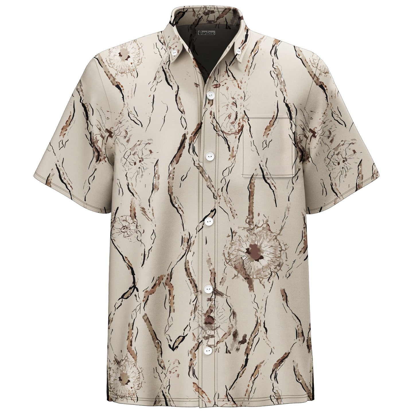 Cell Division Print Short Sleeve Shirt - Bonlax