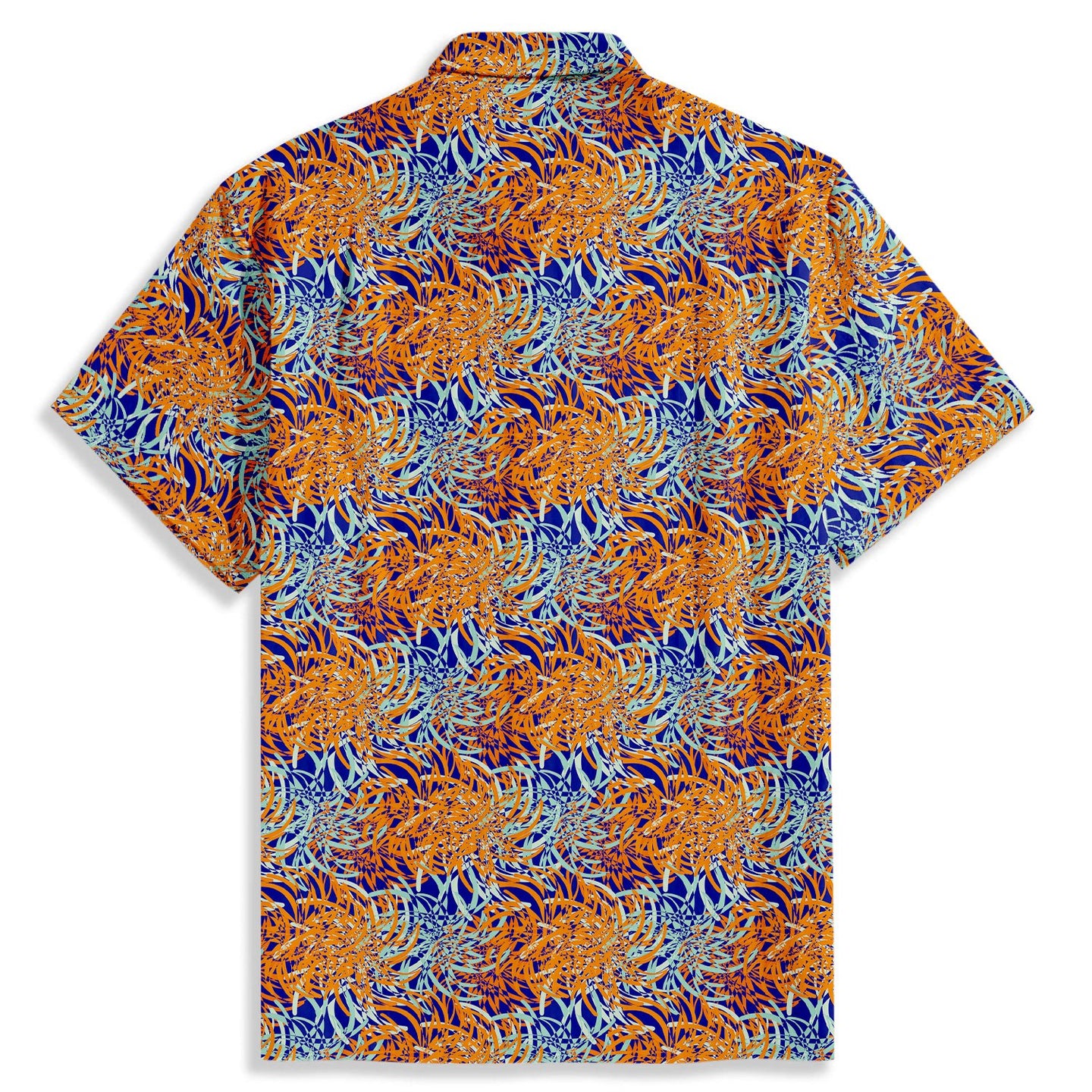 Tropical Leaf Print Short Sleeve Shirt - Bonlax