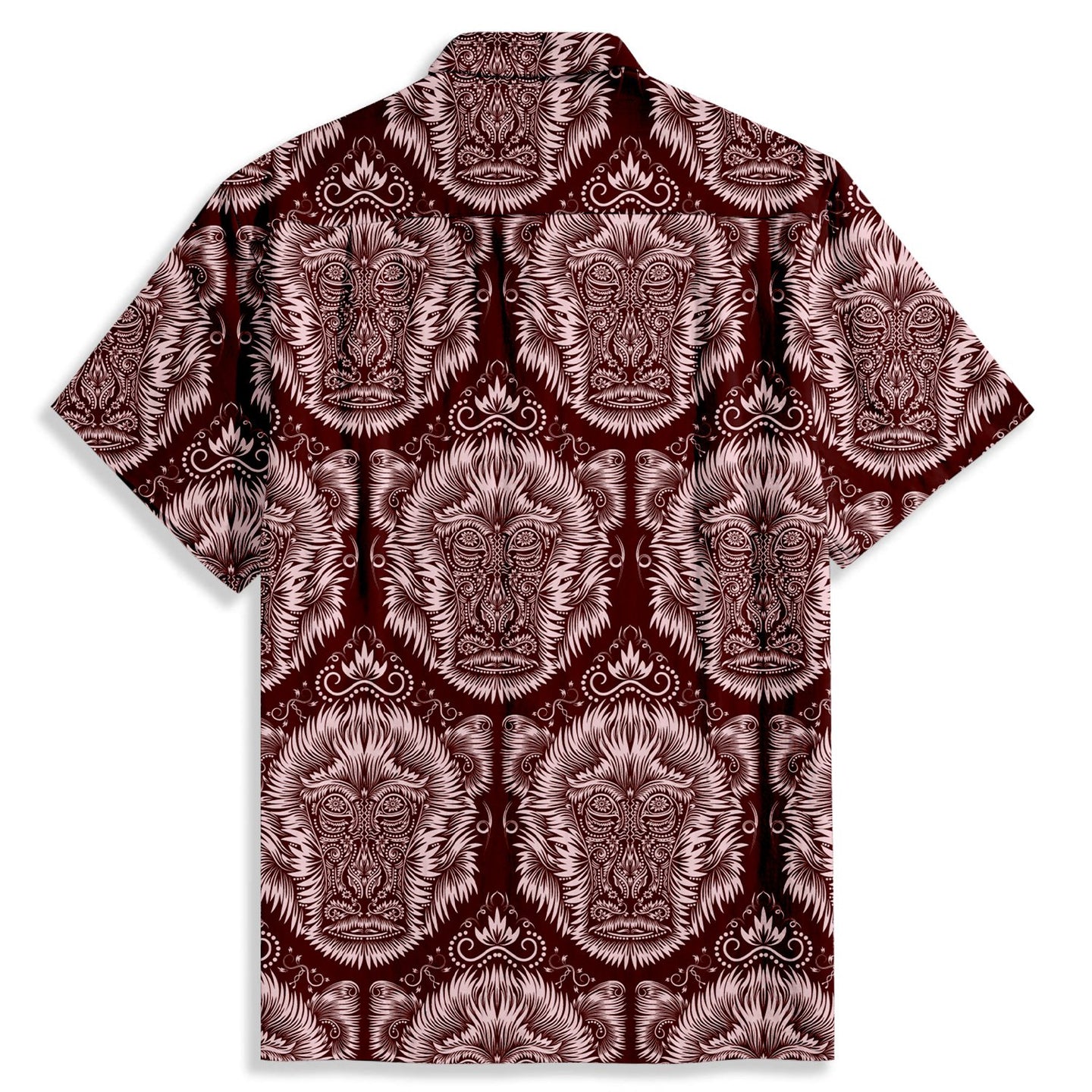 Hot Monkey Head Print Short Sleeve Shirt - Bonlax