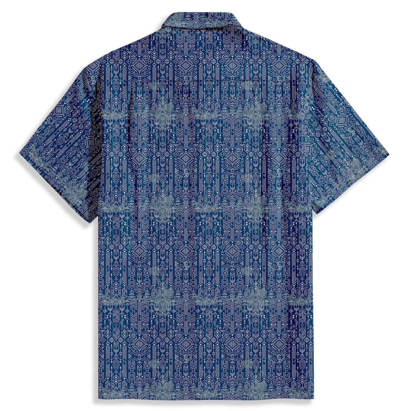 Three-dimensional Geometric Pattern Print Short Sleeve Shirt - Bonlax