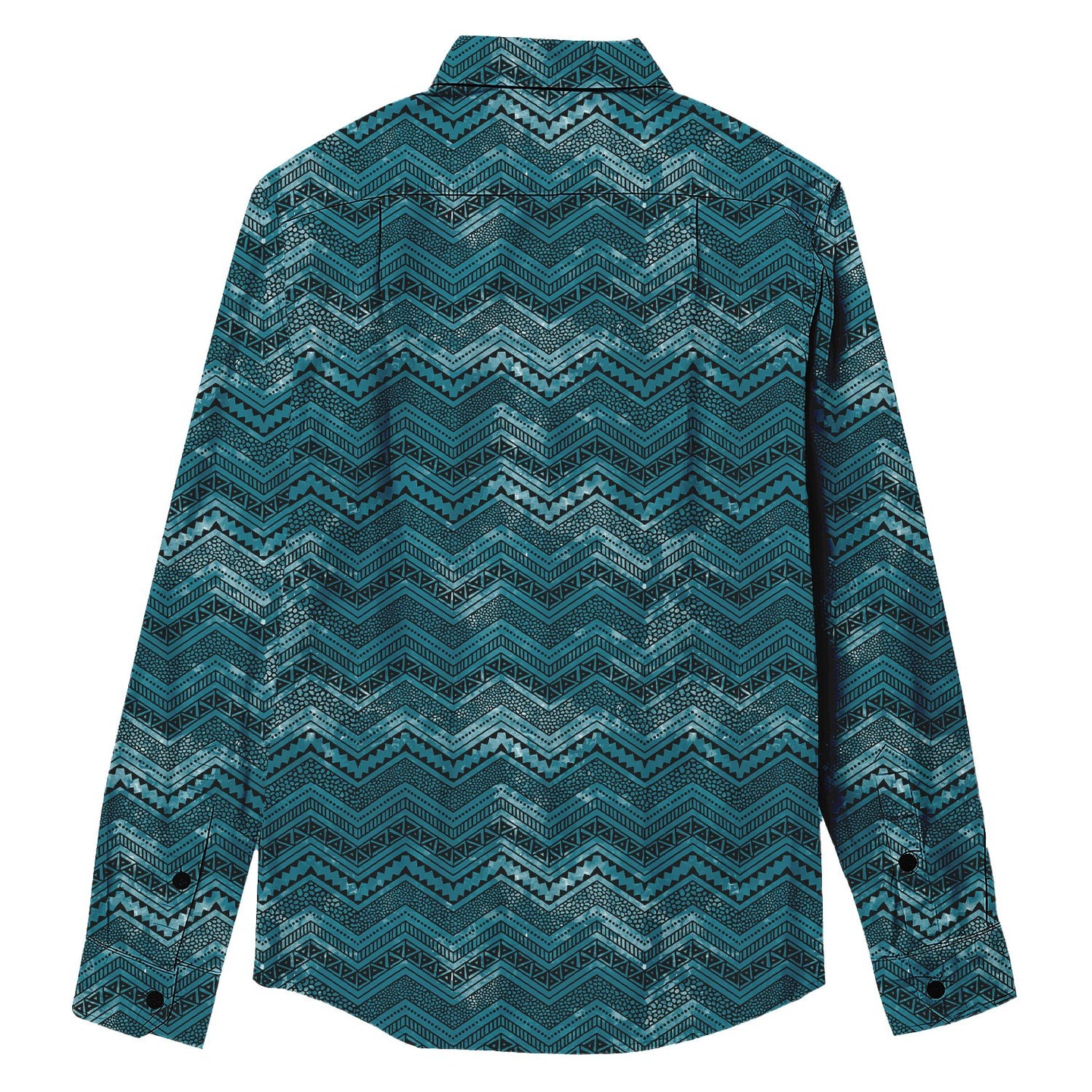 Ethnic Geometric Pattern Long Sleeve Shirt - Bonlax