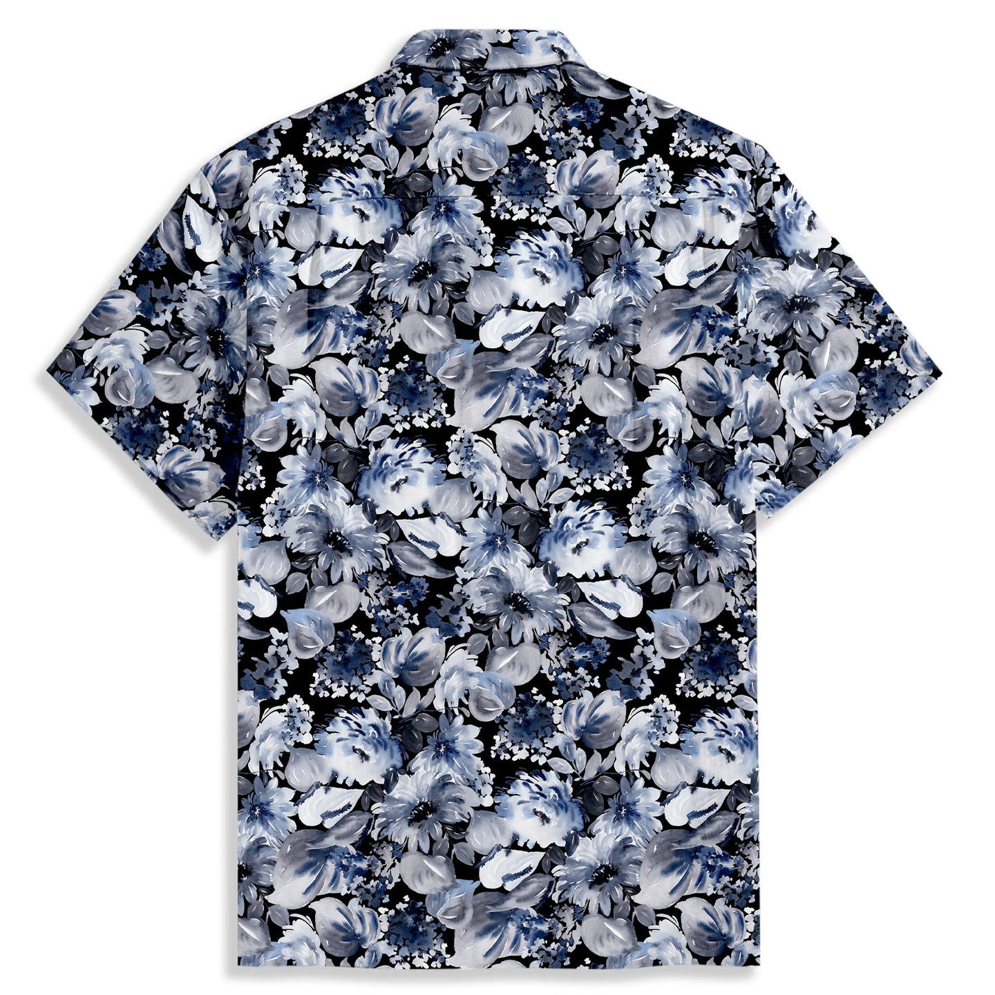 Vintage Ink Print Short Sleeve Shirt - Bonlax