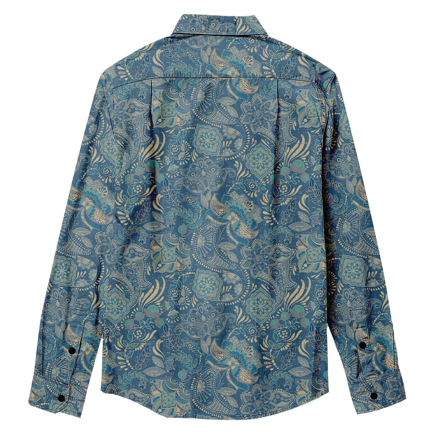 Oriental Style Exquisite Print Long Sleeve Shirt - Bonlax