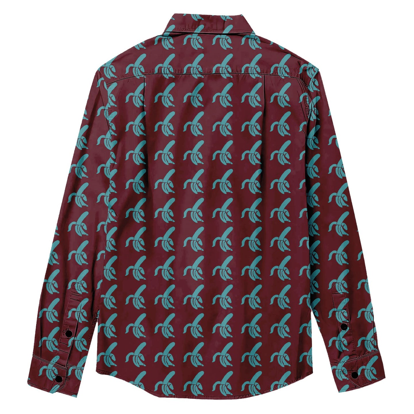 Banana Print Long Sleeve Shirt - Bonlax