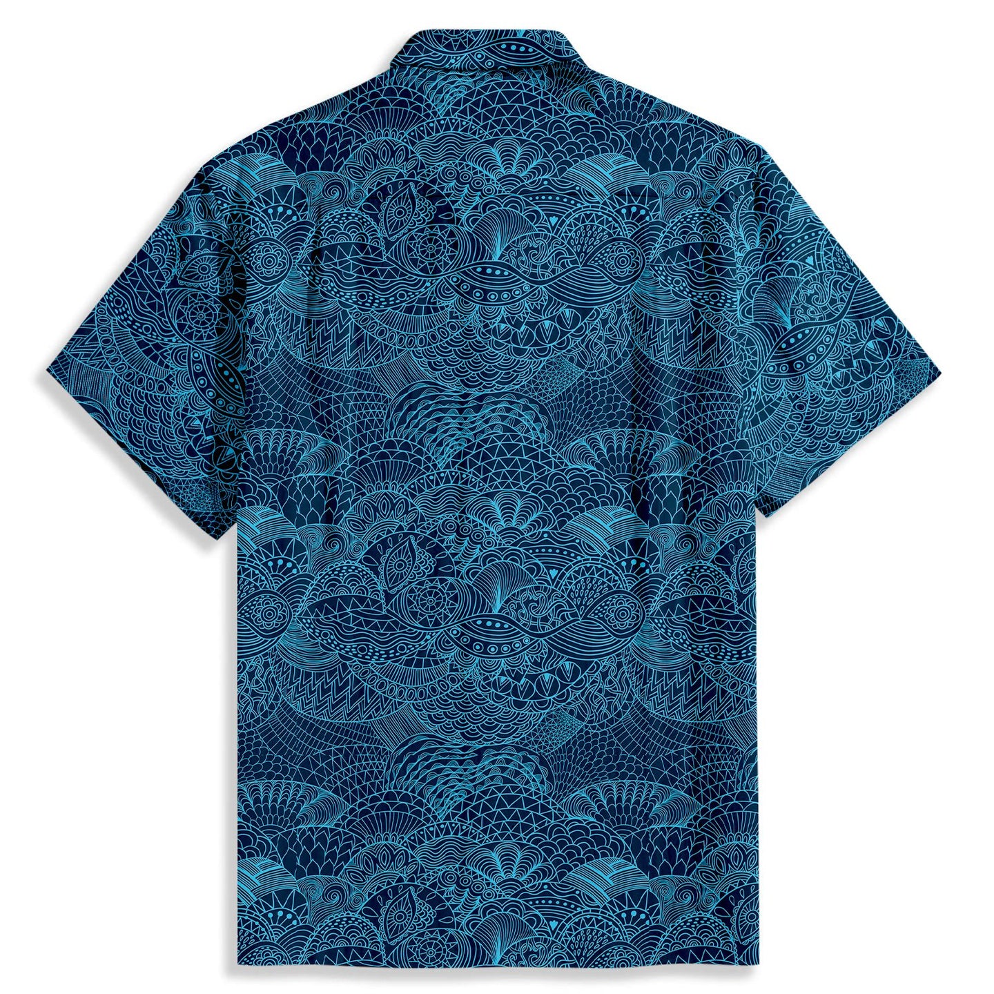 Abstract Lines Print Short Sleeve Shirt - Bonlax