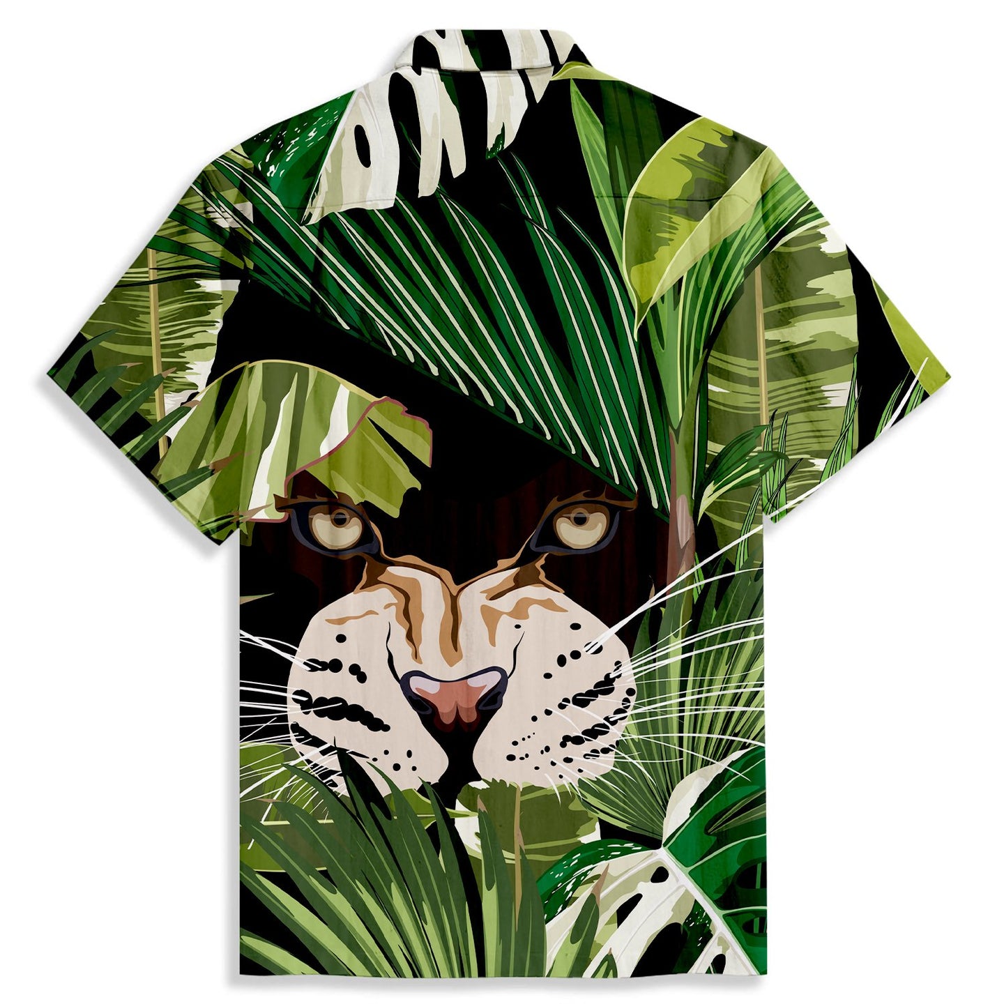 King Jungle Print Short Sleeve Shirt - Bonlax