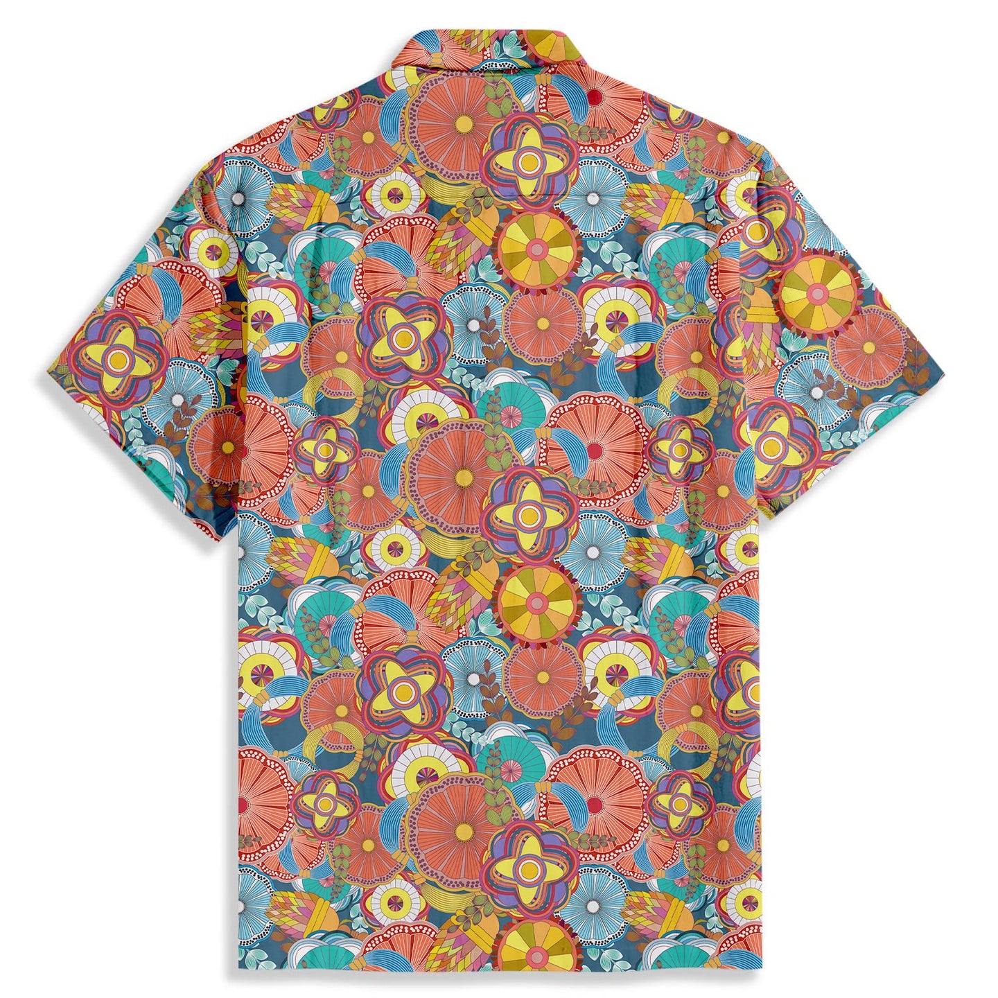 Kaleidoscope Pattern Short Sleeve Shirt - Bonlax