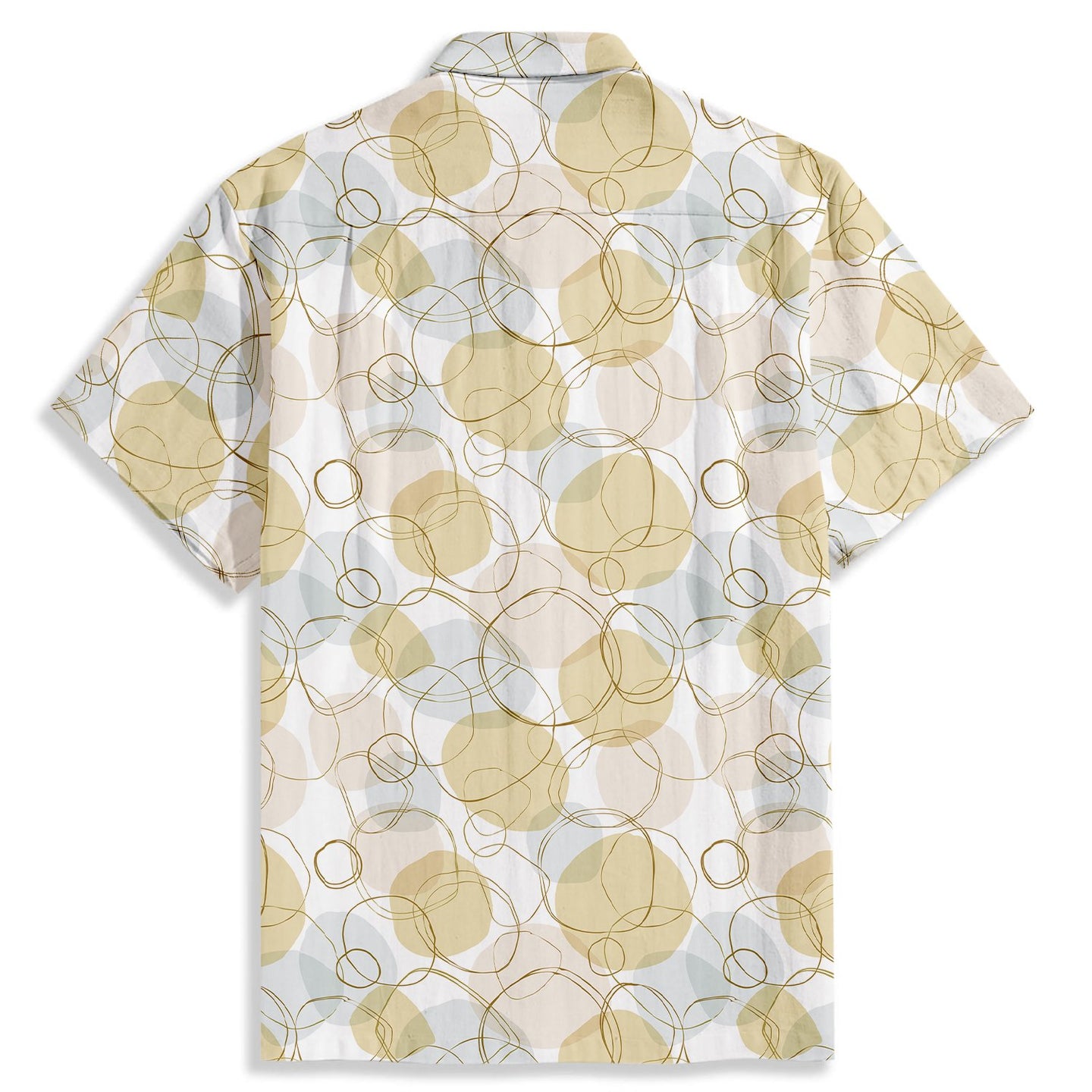 Circular Pattern Print Short Sleeve Shirt - Bonlax