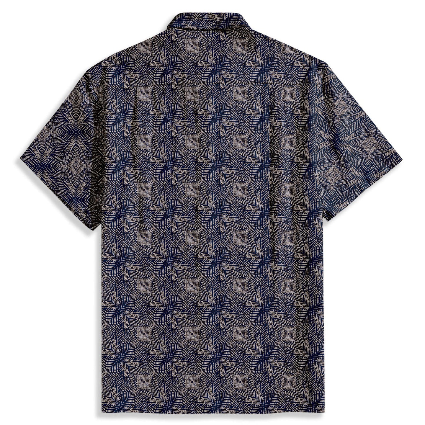 Abstract Lines Print Short Sleeve Shirt - Bonlax