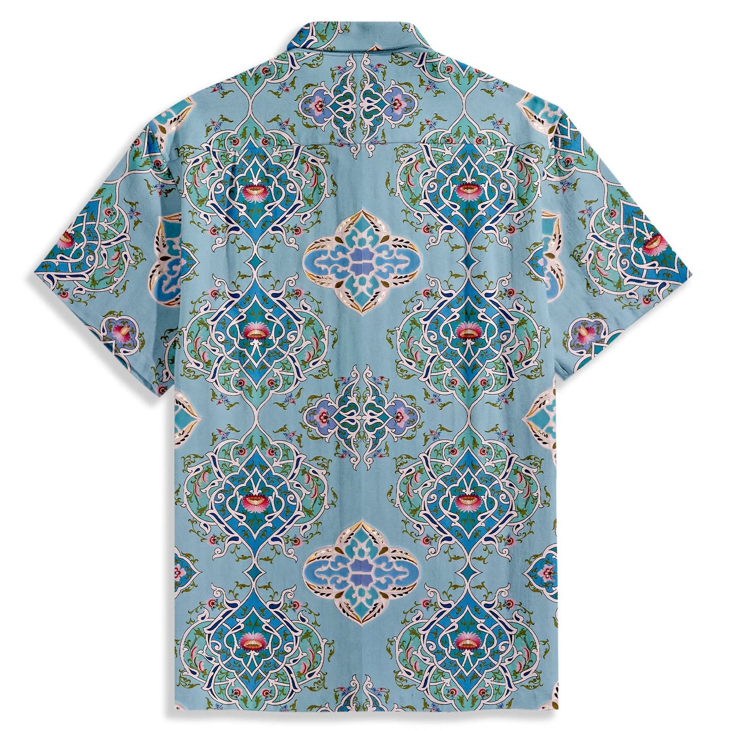 Ethnic Style Hollow Pattern Short Sleeve Shirt - Bonlax