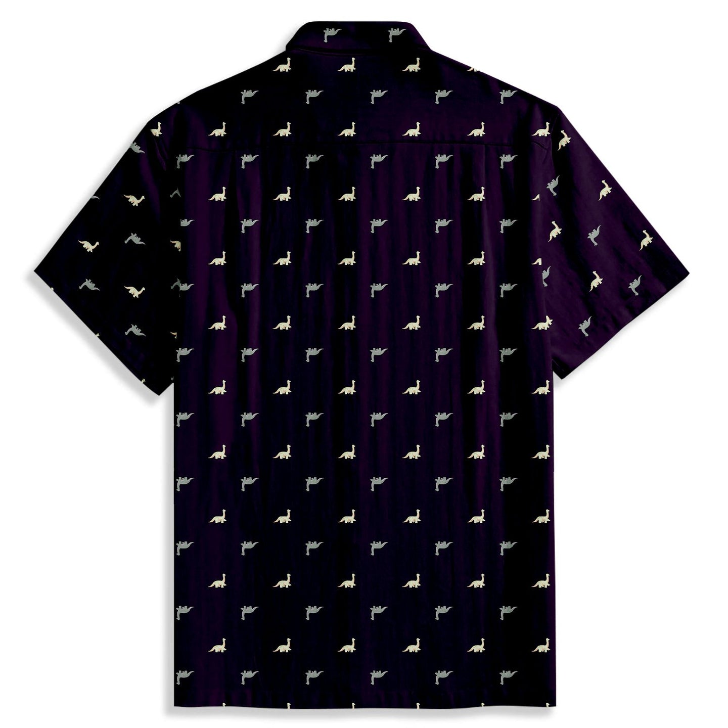 Cartoon Brachiosaurus Print Short Sleeve Shirt - Bonlax