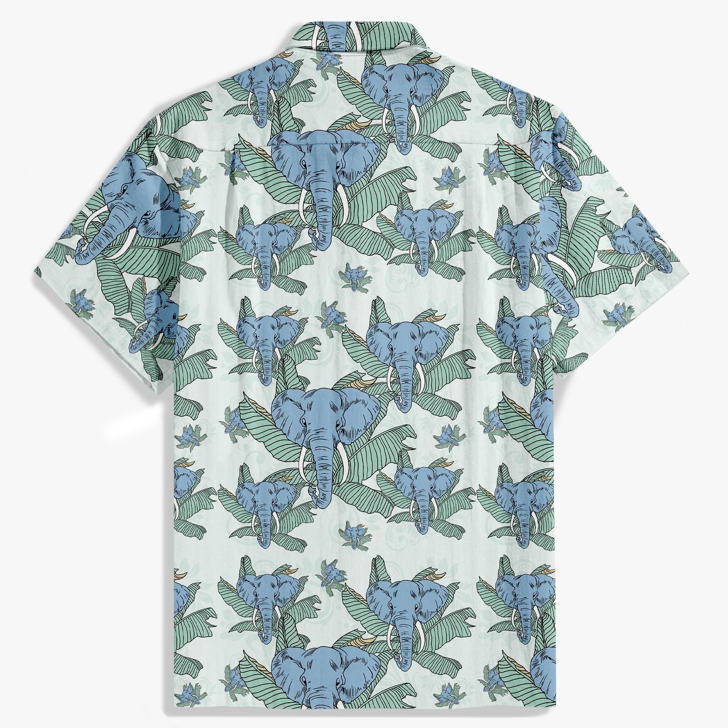 Light green elephant and leaves shirt-Bonlax