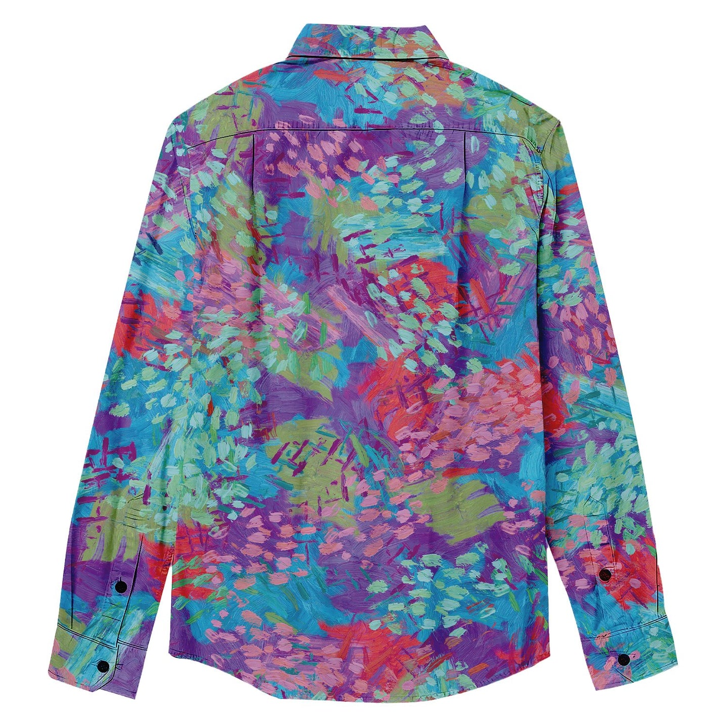 Oil Painting Style Print Long Sleeve Shirt - Bonlax