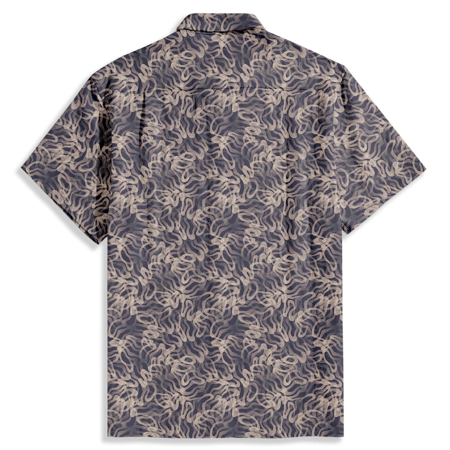 Stippling Line Wrapping Short Sleeve Shirt - Bonlax