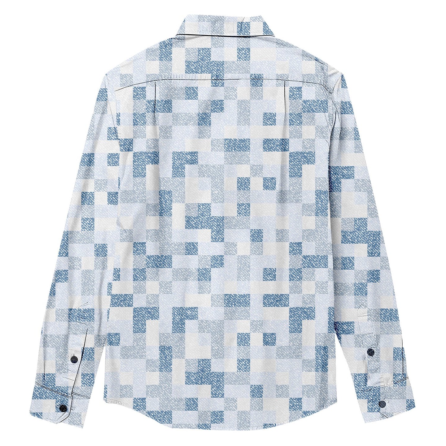 Mosaic Print Long Sleeve Shirt - Bonlax