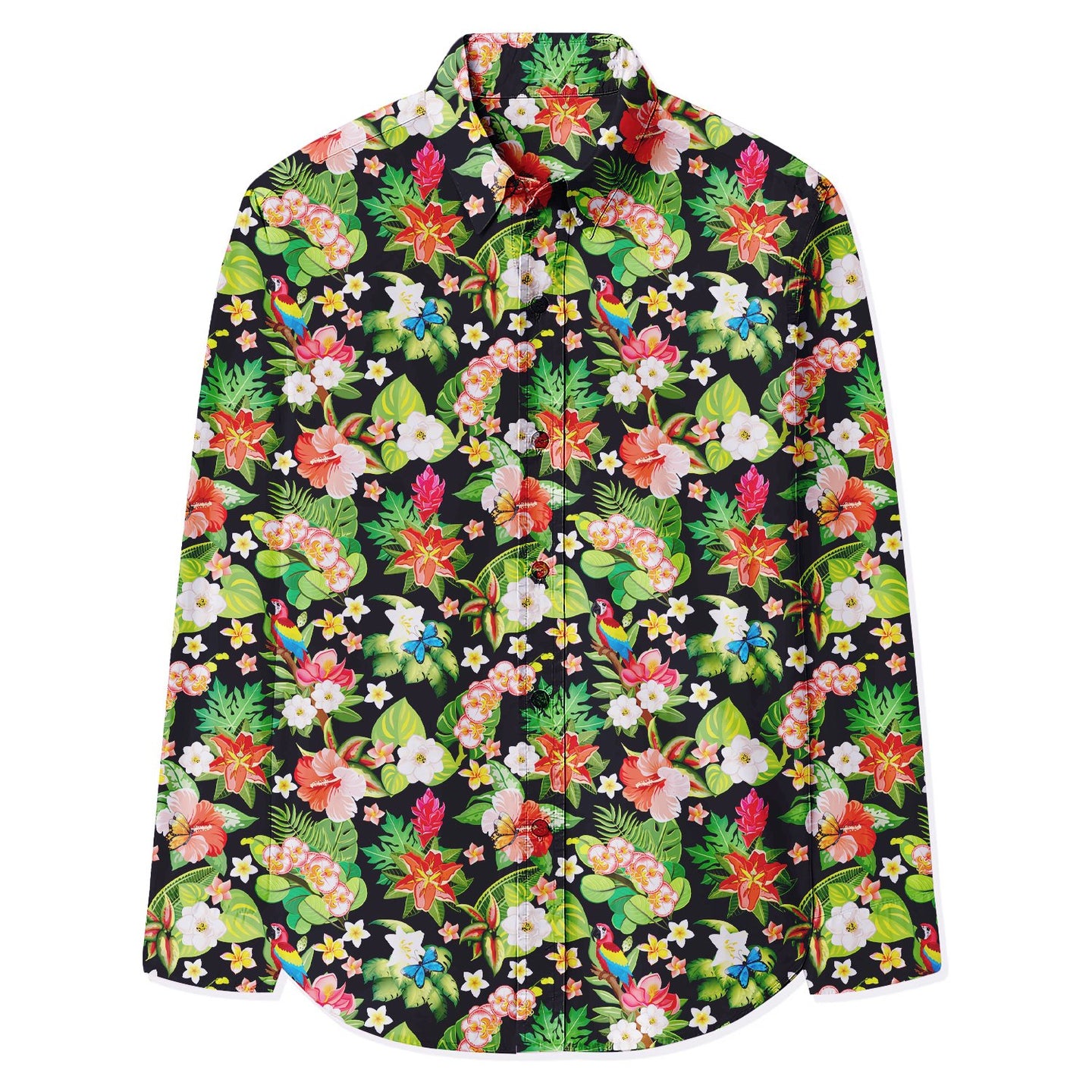 Tropical Jungle Theme Long Sleeve Shirt - Bonlax