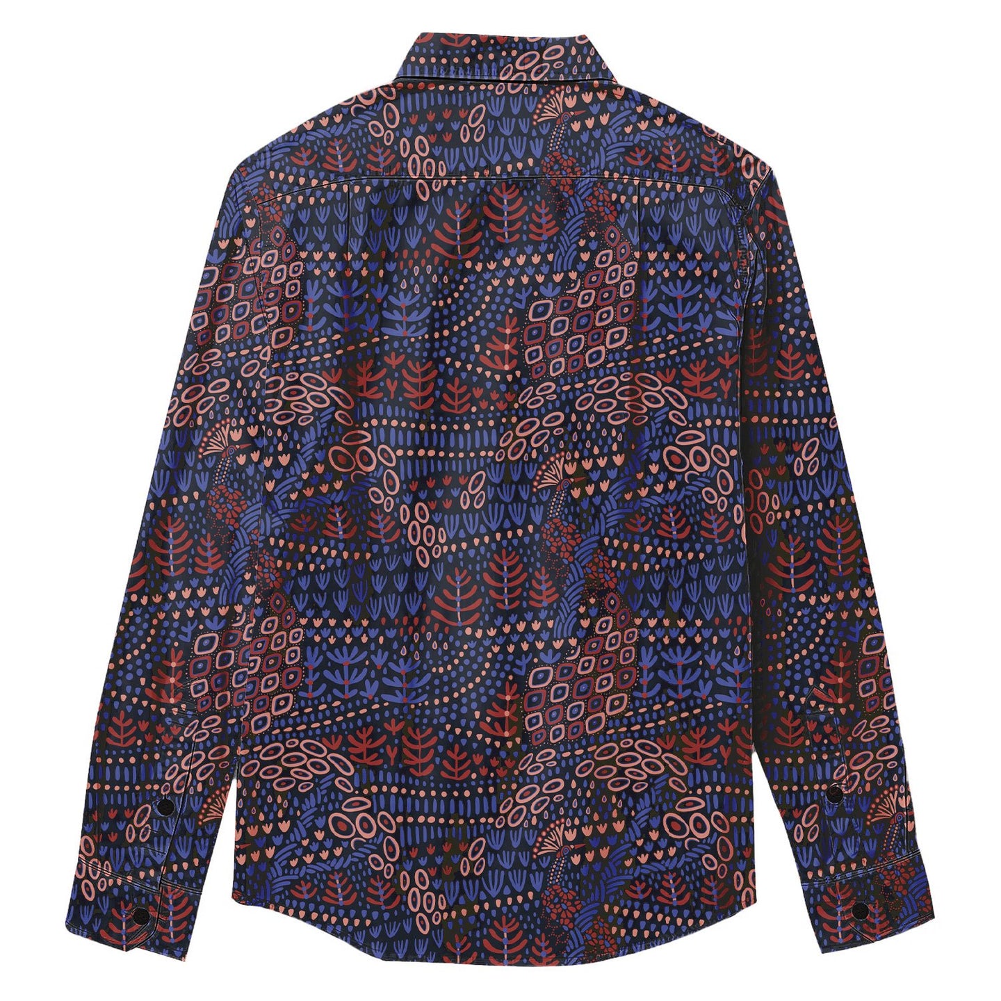 Multicolor Simple Strokes Print  Long Sleeve Shirt - Bonlax